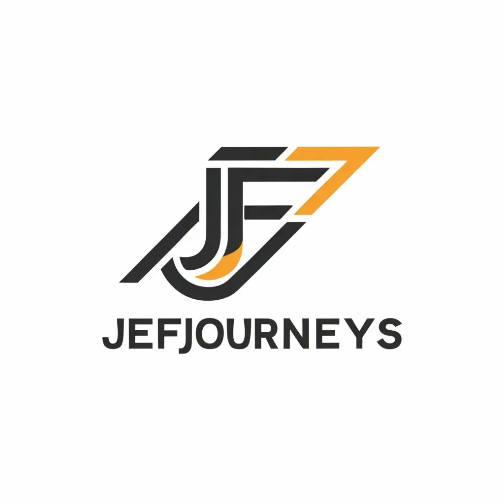 a logo design,with the text "JefJourneys", main symbol:Text,Moderate,be used in Sports Fitness industry,clear background