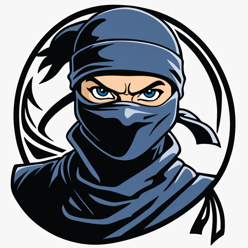 ninja, classic, clipart, sticker looking, simple, 