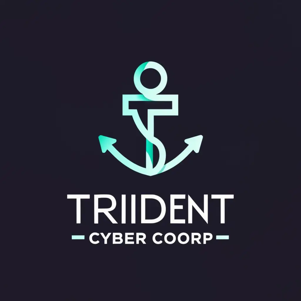 a logo design,with the text "Trident Cyber Corp", main symbol:Anchor,Moderate,be used in Technology industry,clear background