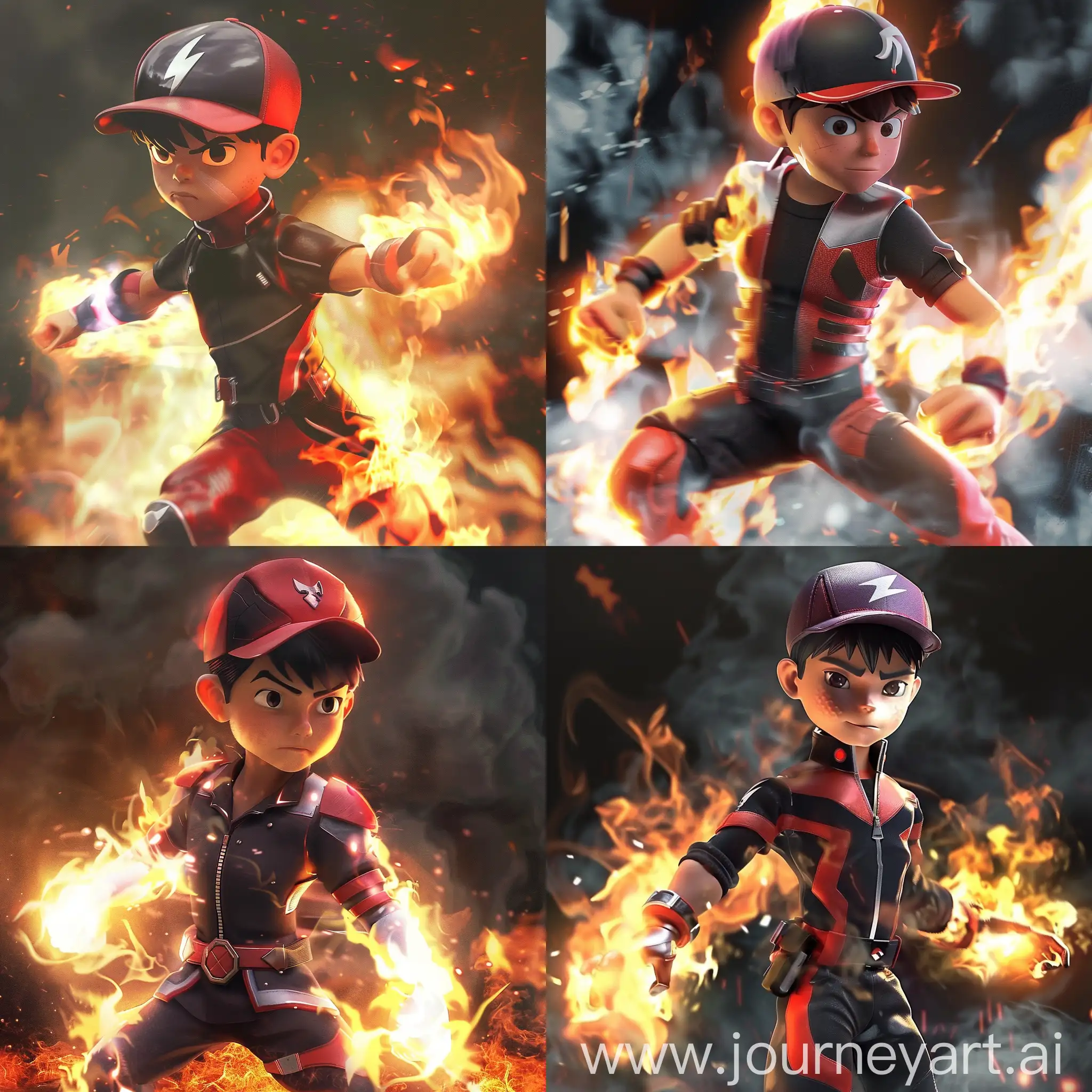 Dynamic-Boy-with-Powerful-Fire-Abilities-in-Intense-Battle-Scene