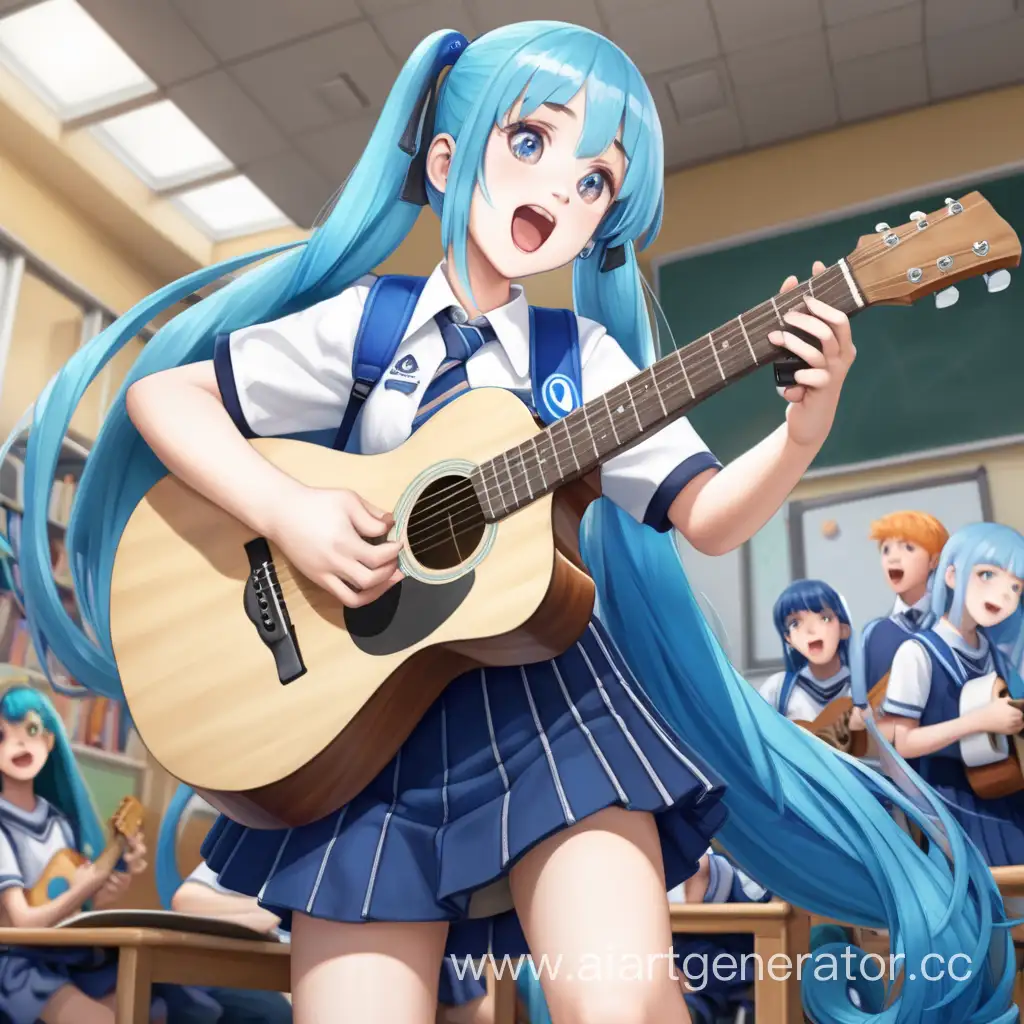 Talented-BlueHaired-Schoolgirl-Sings-and-Plays-Guitar