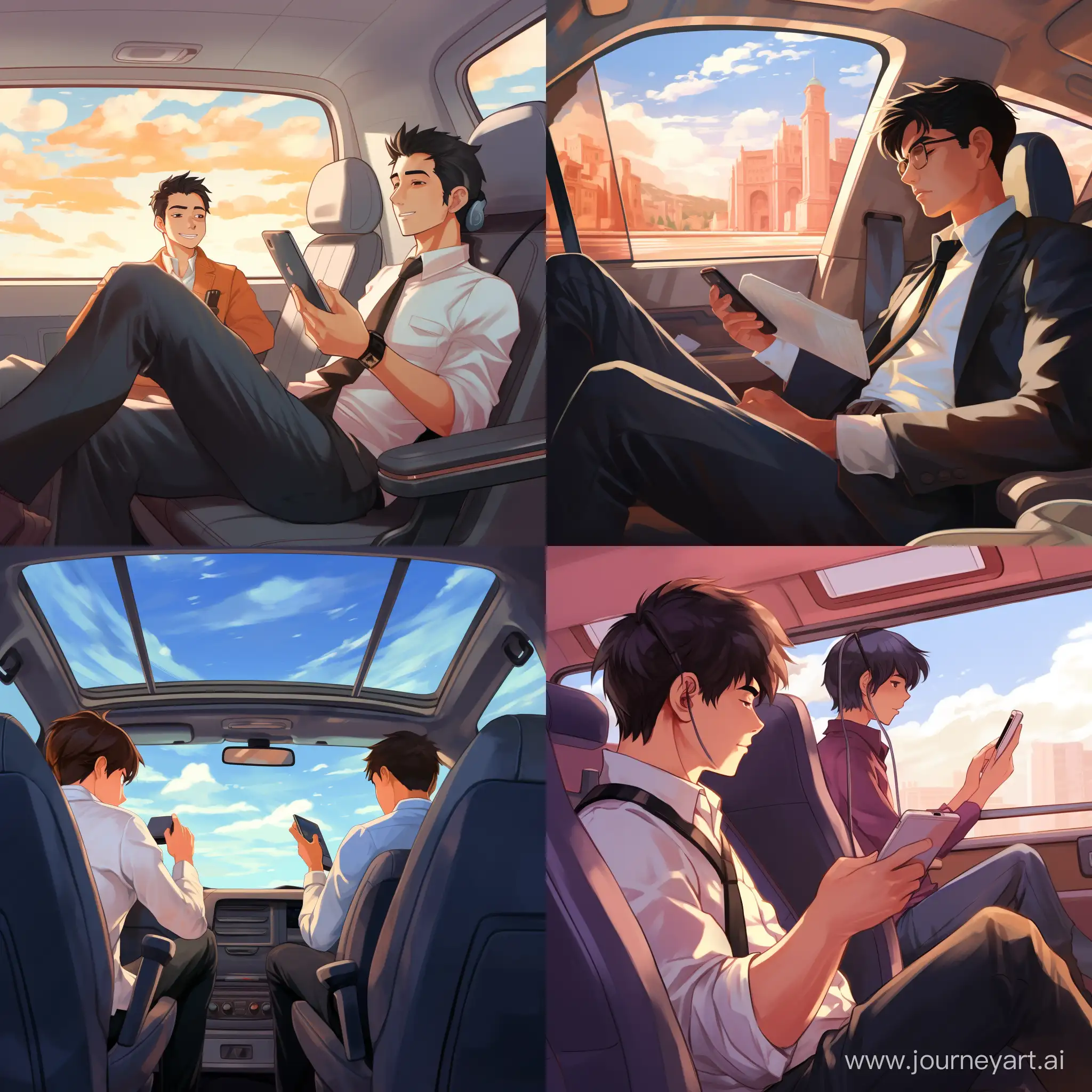 Business-Class-Car-Interior-with-AnimeInspired-Passenger