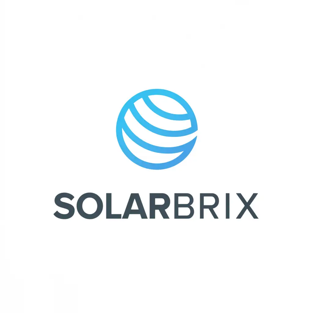 a logo design,with the text 'SolarBrix', main symbol:Sky,Minimalistic,be used in Technology industry,clear background