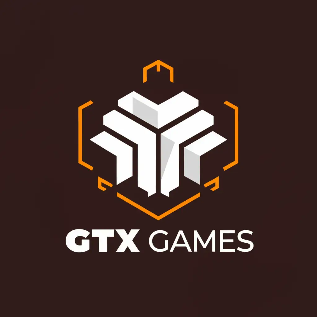 a logo design,with the text "GTX games", main symbol:Crossed lines stacking next to each other until they are a square,Moderate,clear background