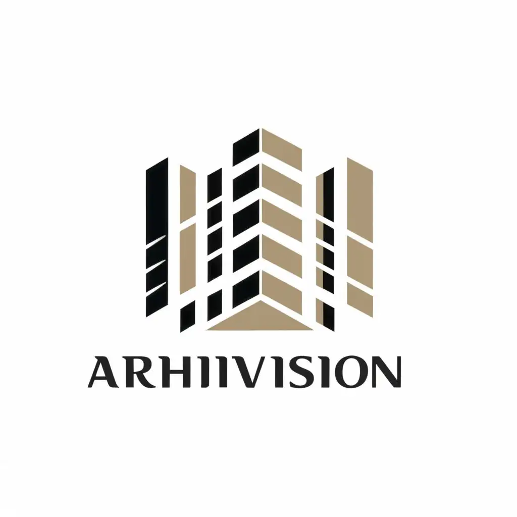 logo, Building, with the text "ArchiVision", typography, be used in Construction industry