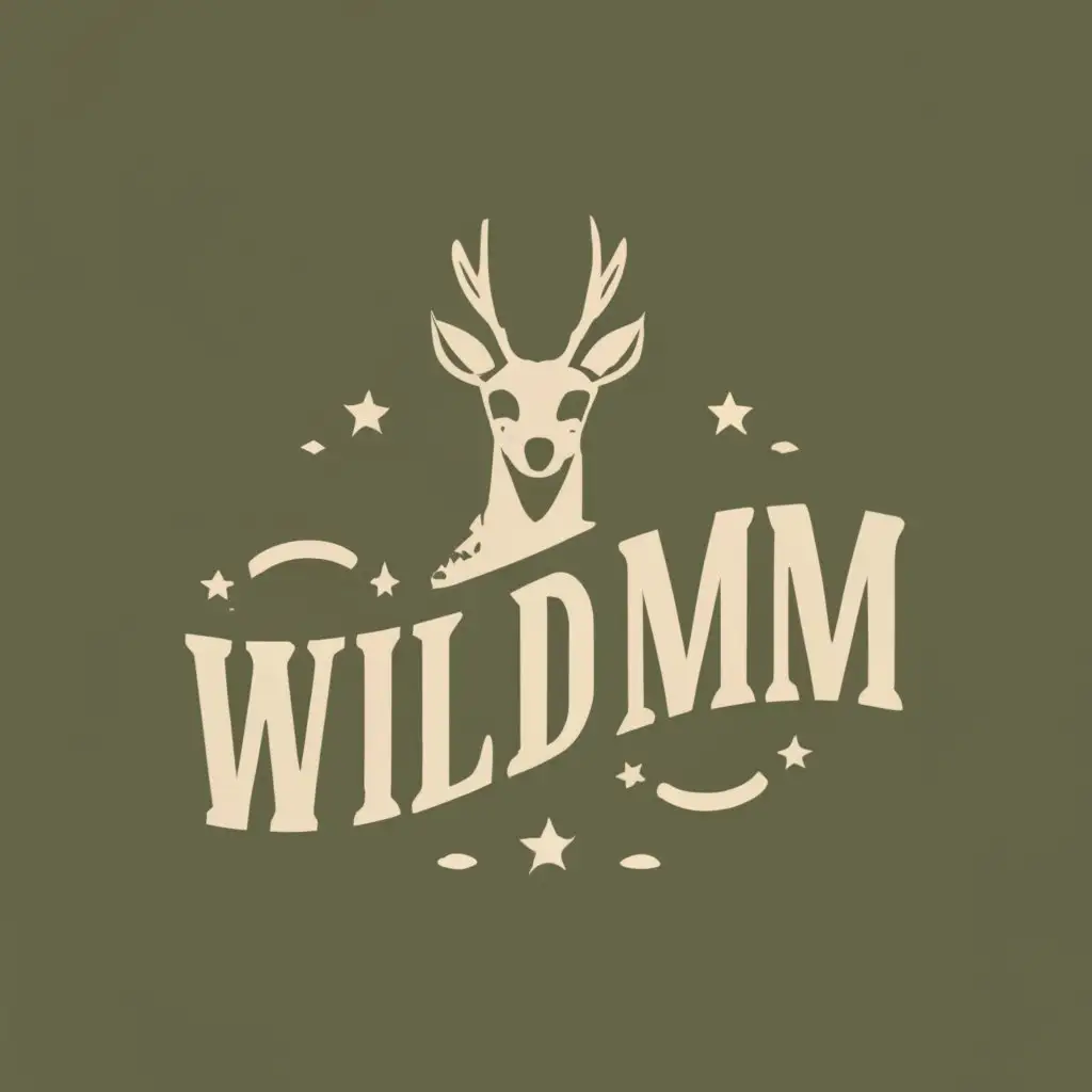 logo, roe deer, with the text "wildmm", typography, be used in Entertainment industry