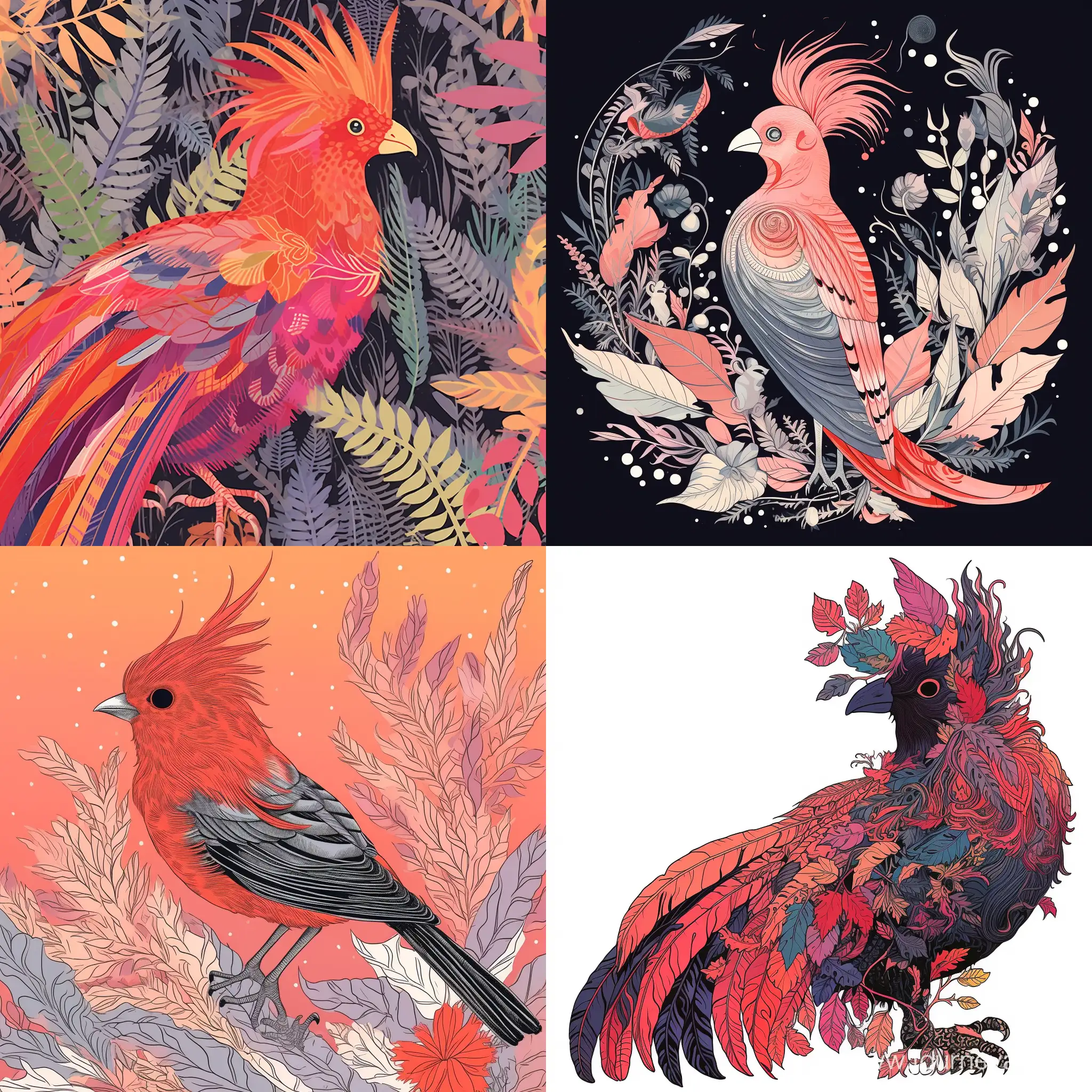 Vibrant-Exotic-Bird-with-Intricate-Feathers-Tillie-Walden-Style-Art