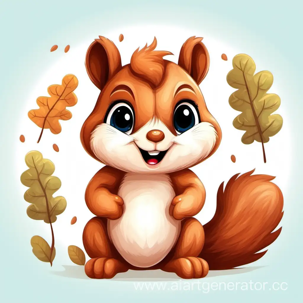 Adorable-Squirrel-Illustration-for-Kids-Delightful-Learning