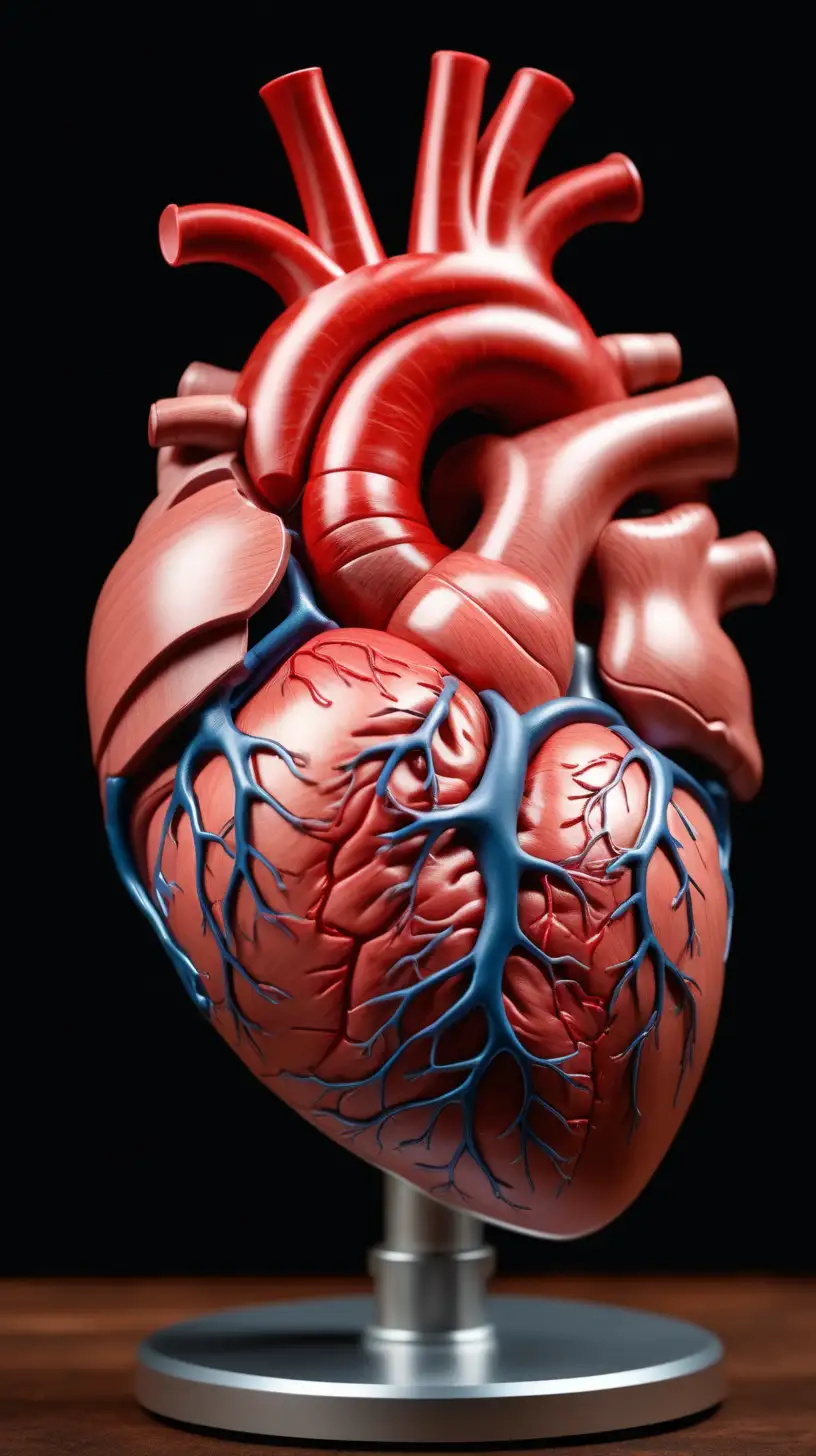Detailed Anatomical Human Heart Model HighQuality Trivia Backdrop