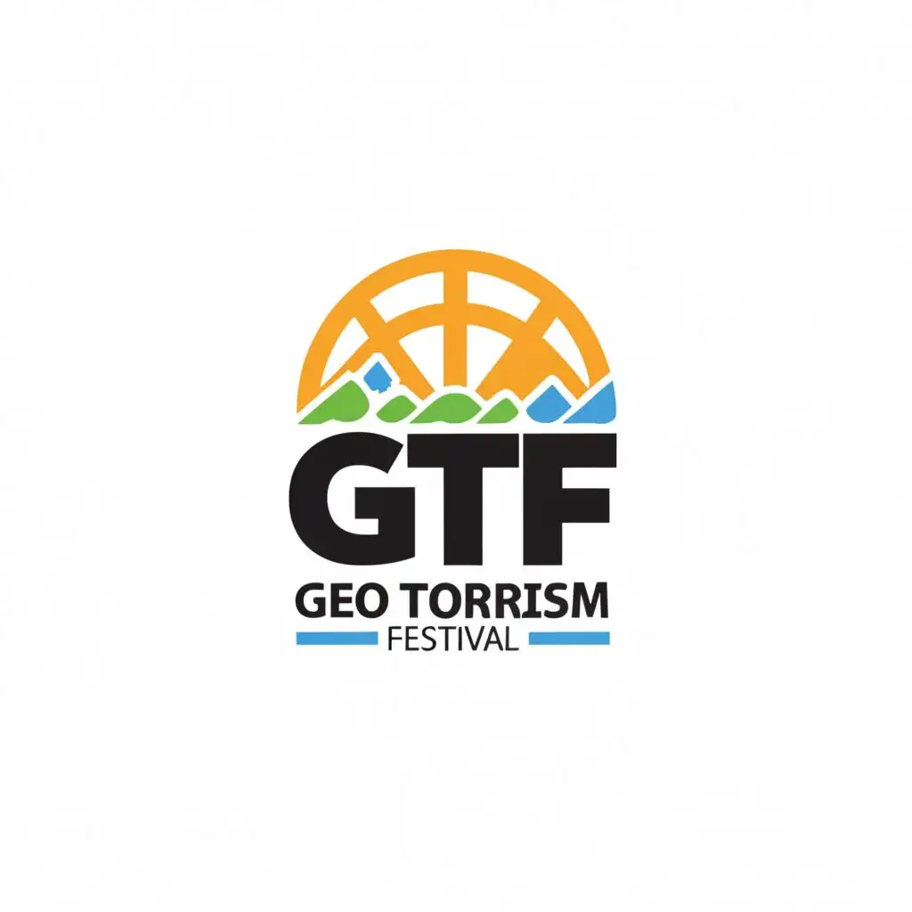 a logo design,with the text "Geo Tourism Festival", main symbol:GTF,Moderate,be used in Events industry,clear background