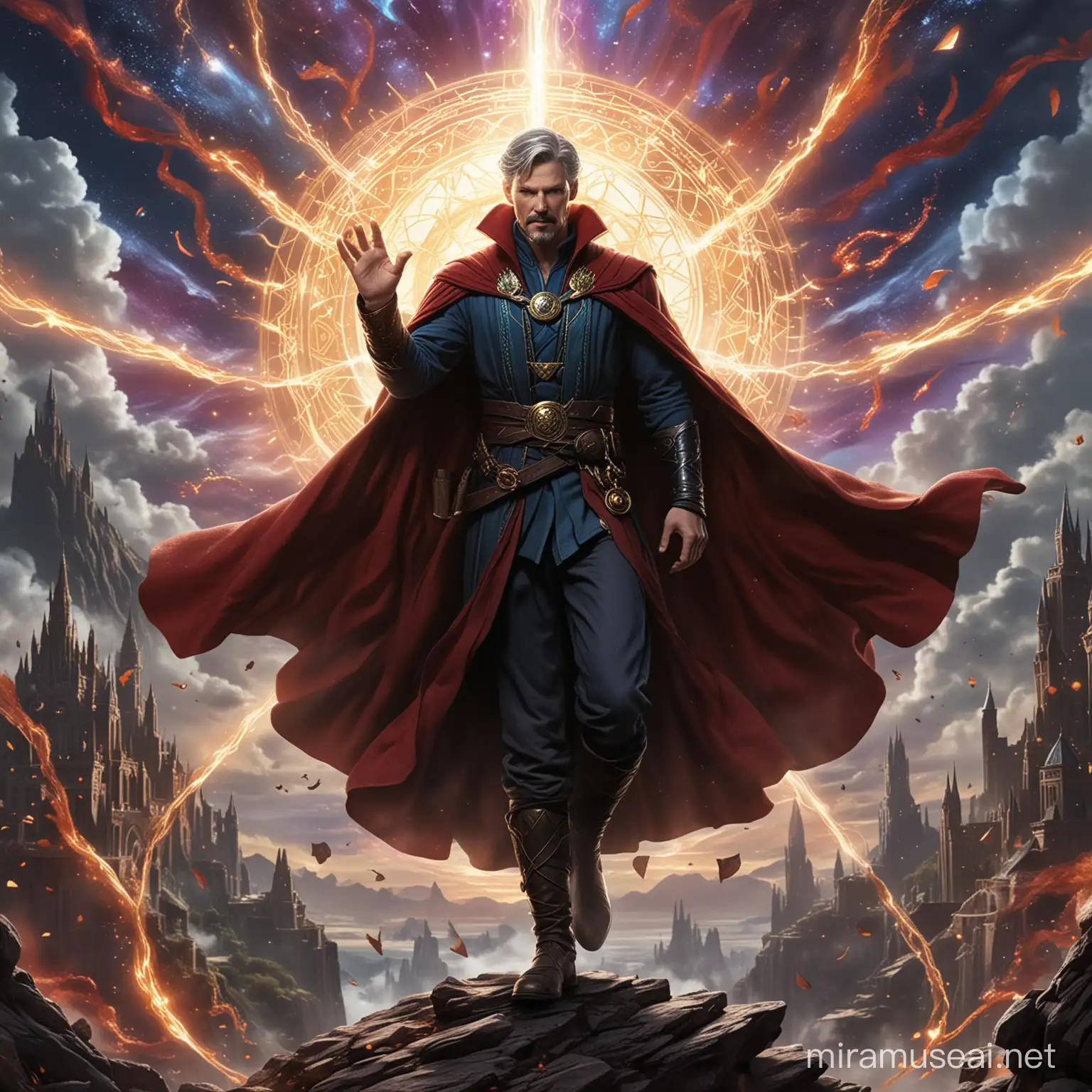 Merlin and Doctor Strange Defend the Multiverse Against Cosmic Darkness