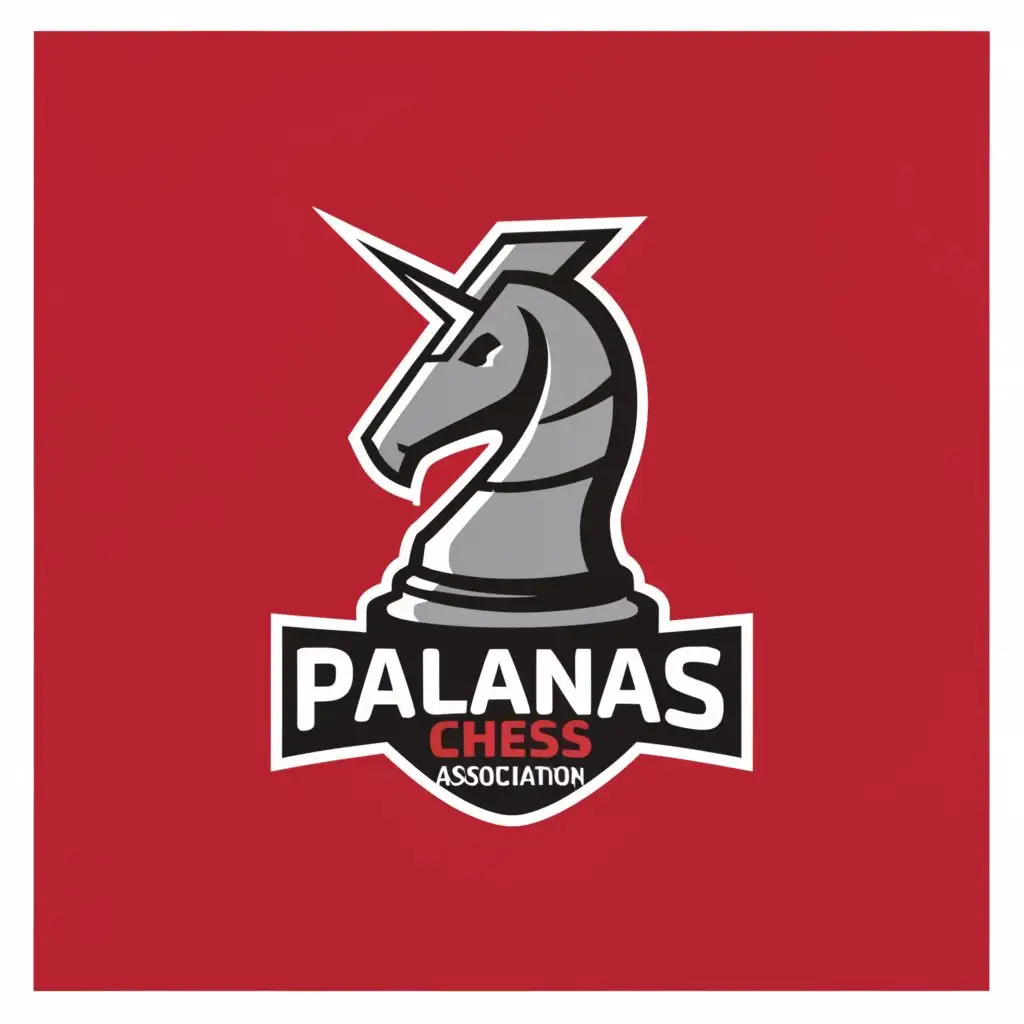 a logo design,with the text "Palanas Chess Association", main symbol:Knight,Moderate,clear background