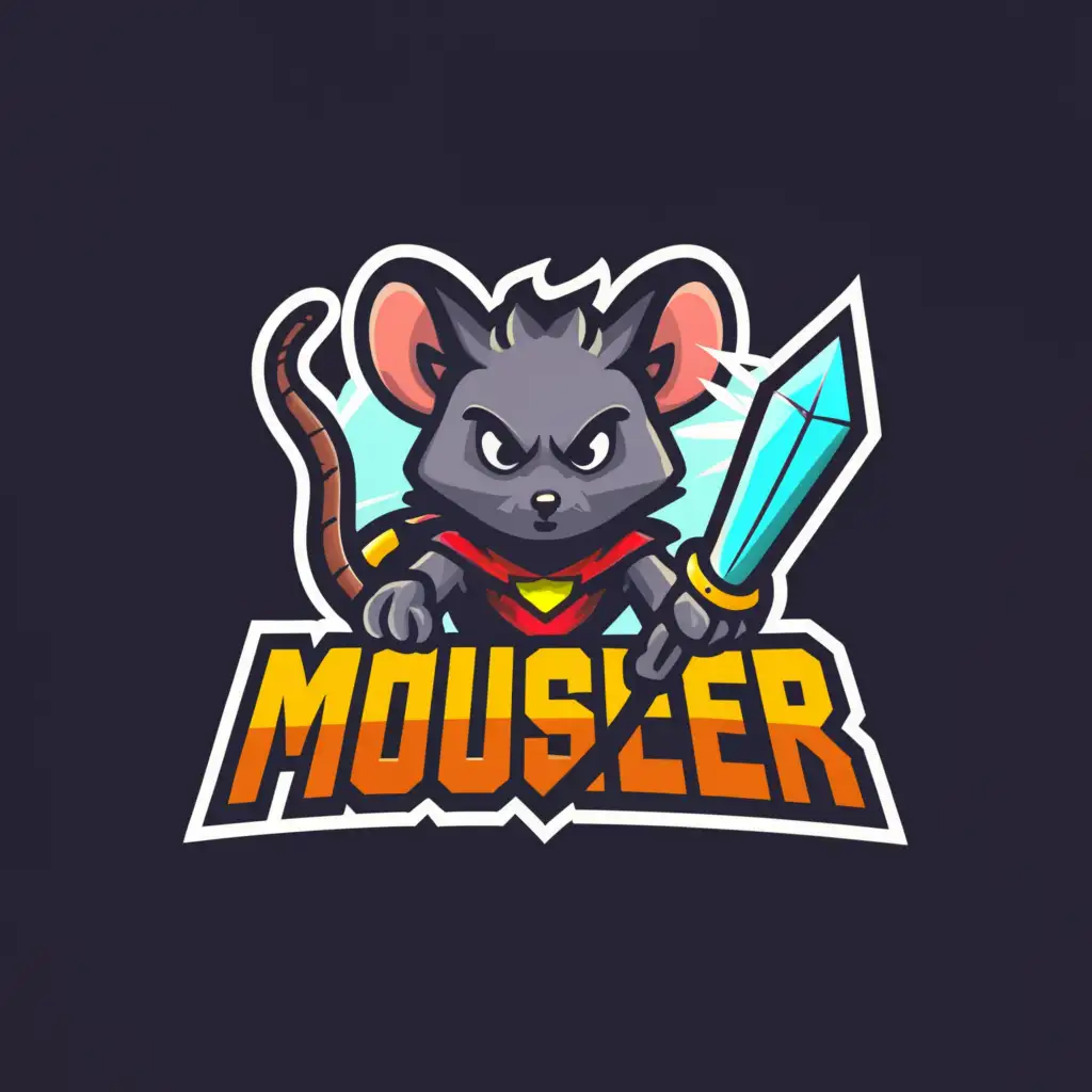 a logo design,with the text "Platformer game, the main character is a mouse who fights the main enemy, a cat", main symbol:main character mouse,Moderate,be used in Entertainment industry,clear background
