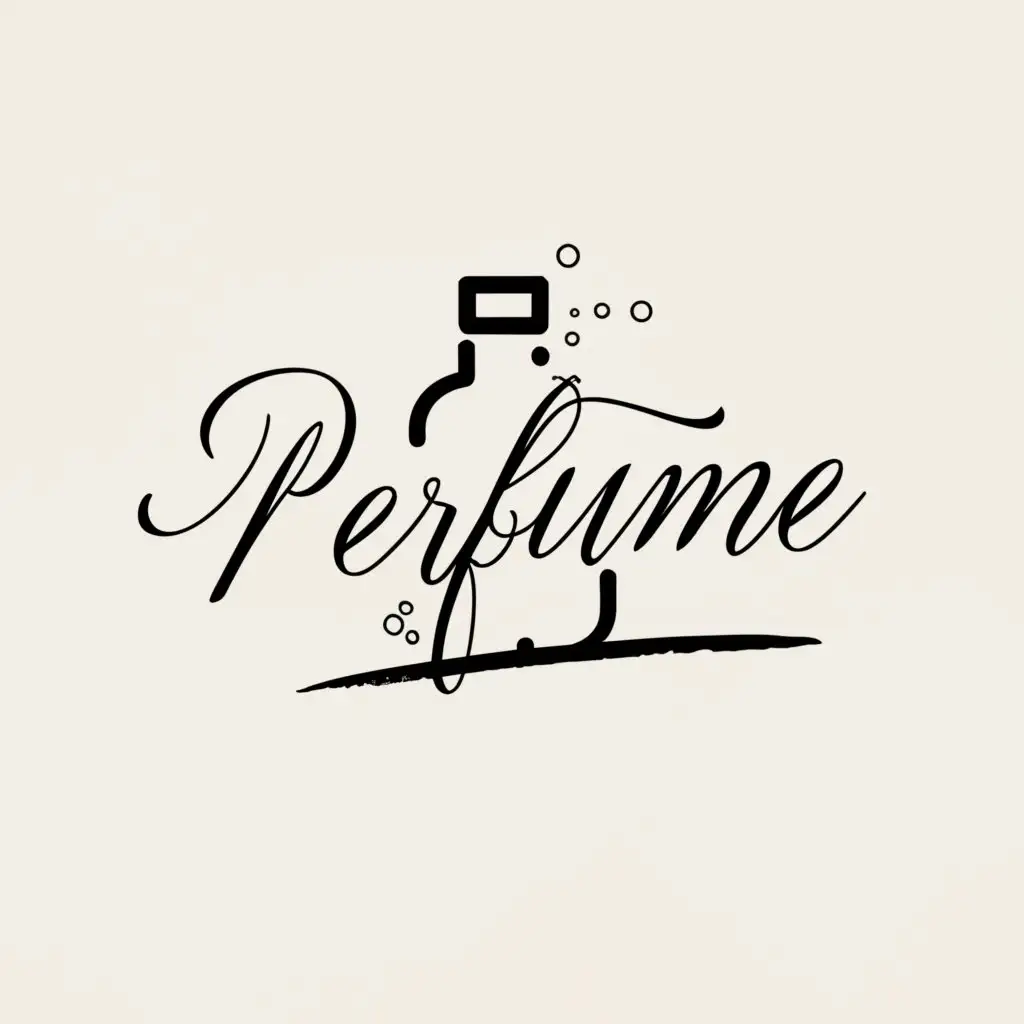 a logo design,with the text "perfume", main symbol:fragrances,Moderate,clear background