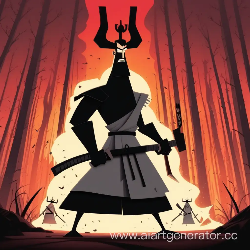 Brave-Samurai-Warrior-in-a-Mysterious-Forest