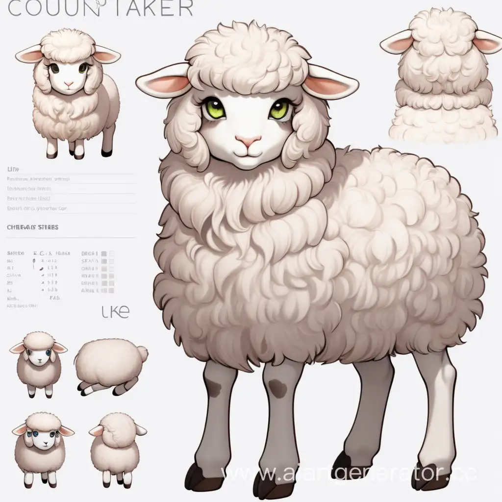 Adorable-Anthropomorphic-Lamb-Character-Maker-on-White-Background