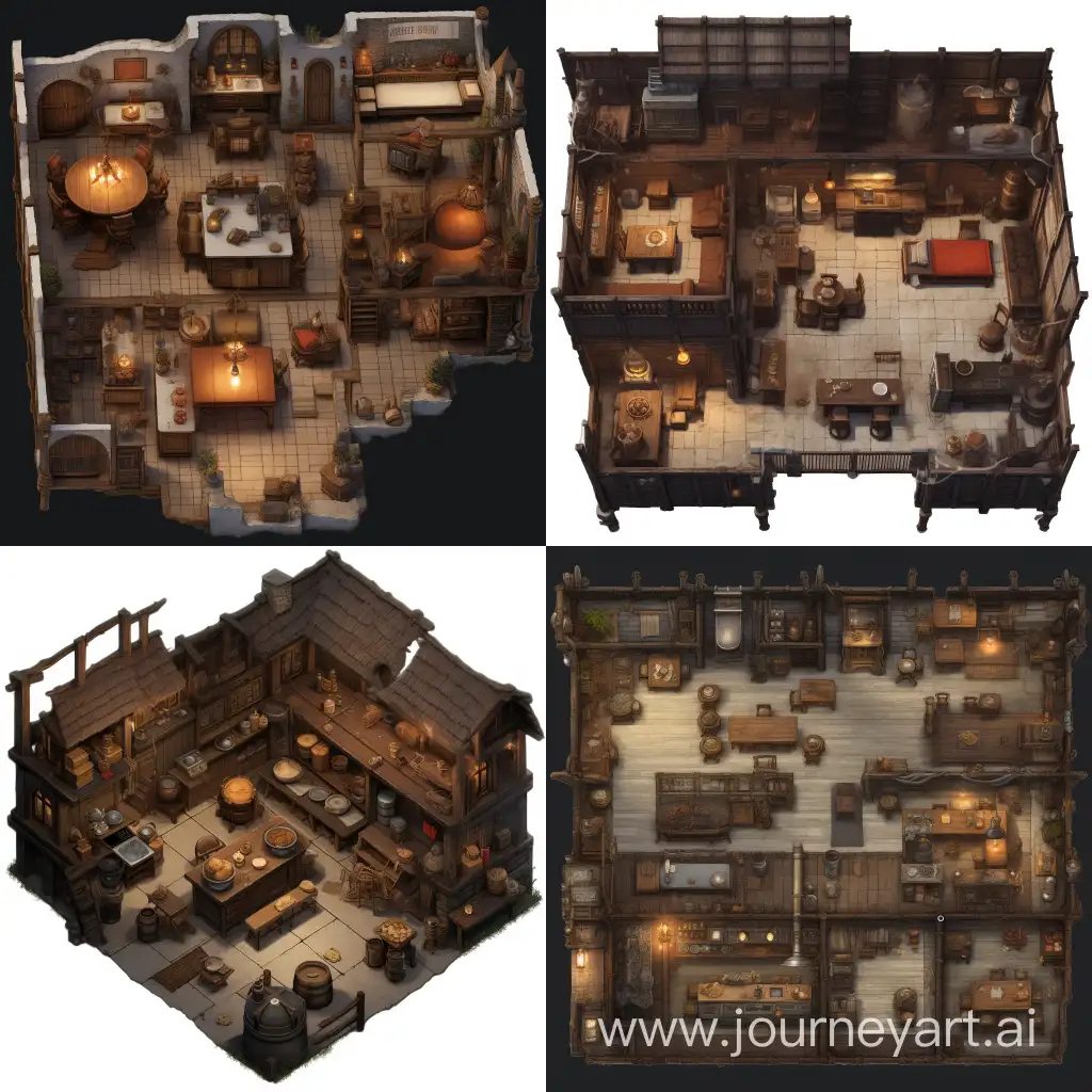 Create a huge tavern/inn in the form of an asset in the inkarnate mapmaking tool.  .png no background 