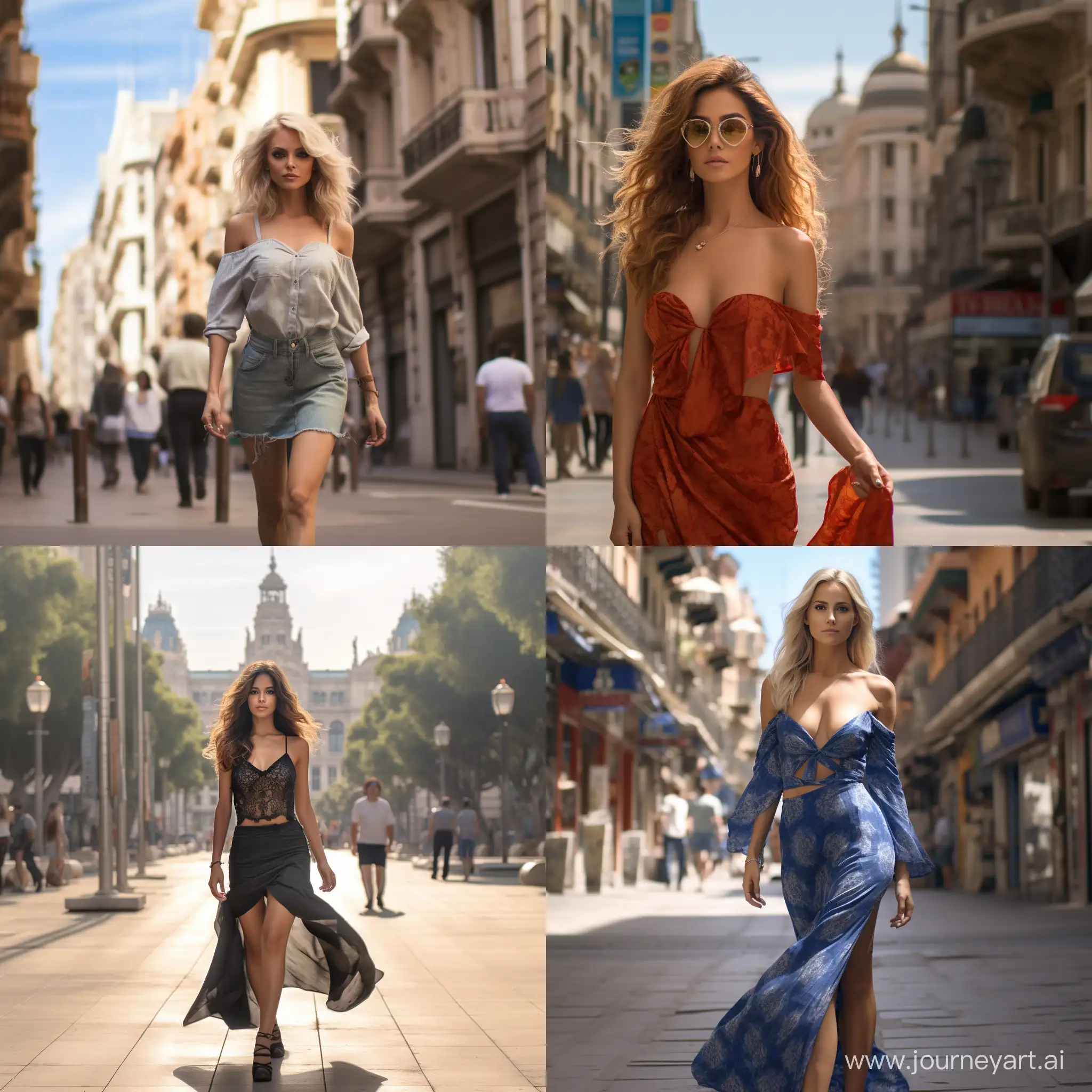Stylish-25YearOld-Woman-Striding-through-Barcelona-Hollywood-Model-Vibes