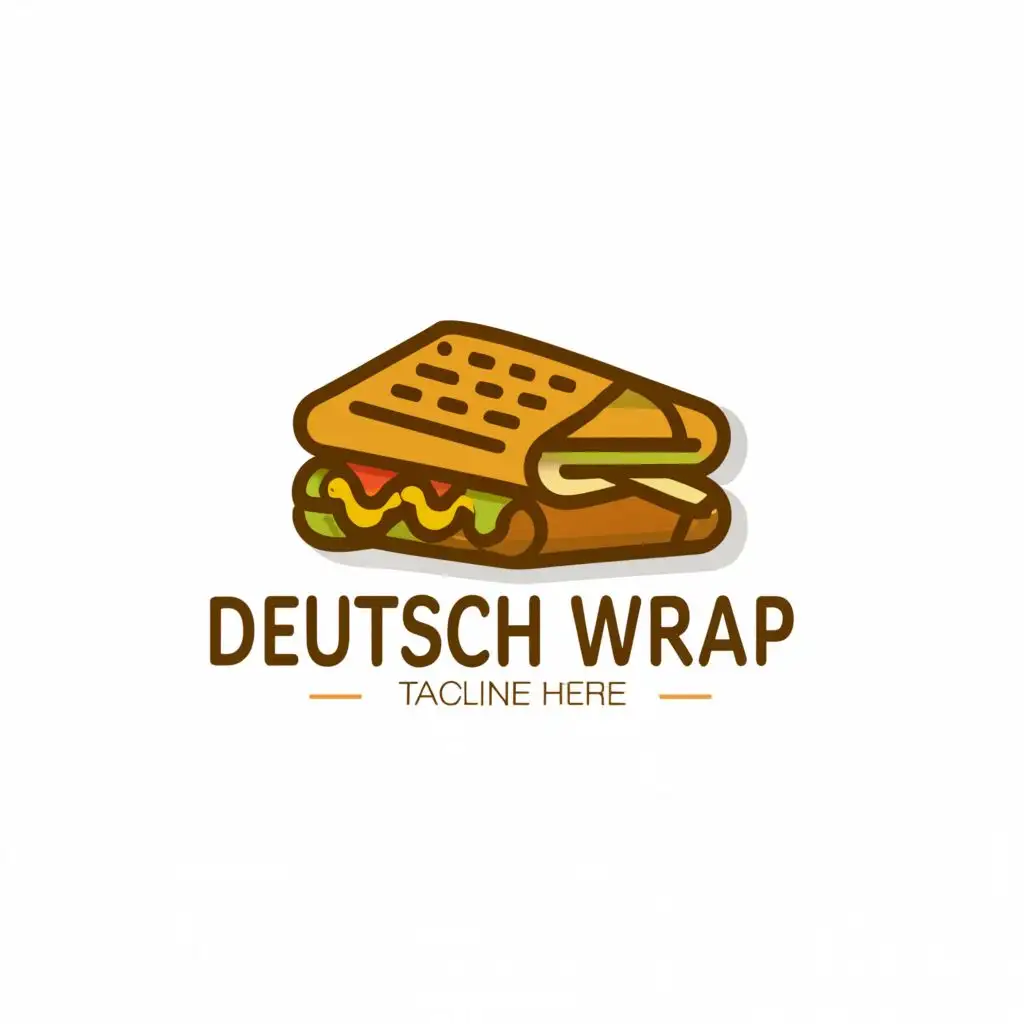 a logo design,with the text "Deutsch Wrap", main symbol:Food ,Moderate,clear background