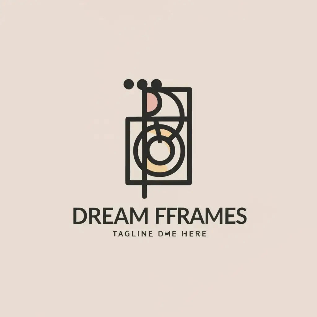 a logo design,with the text "dream frames", main symbol:alphabet ,Moderate,clear background