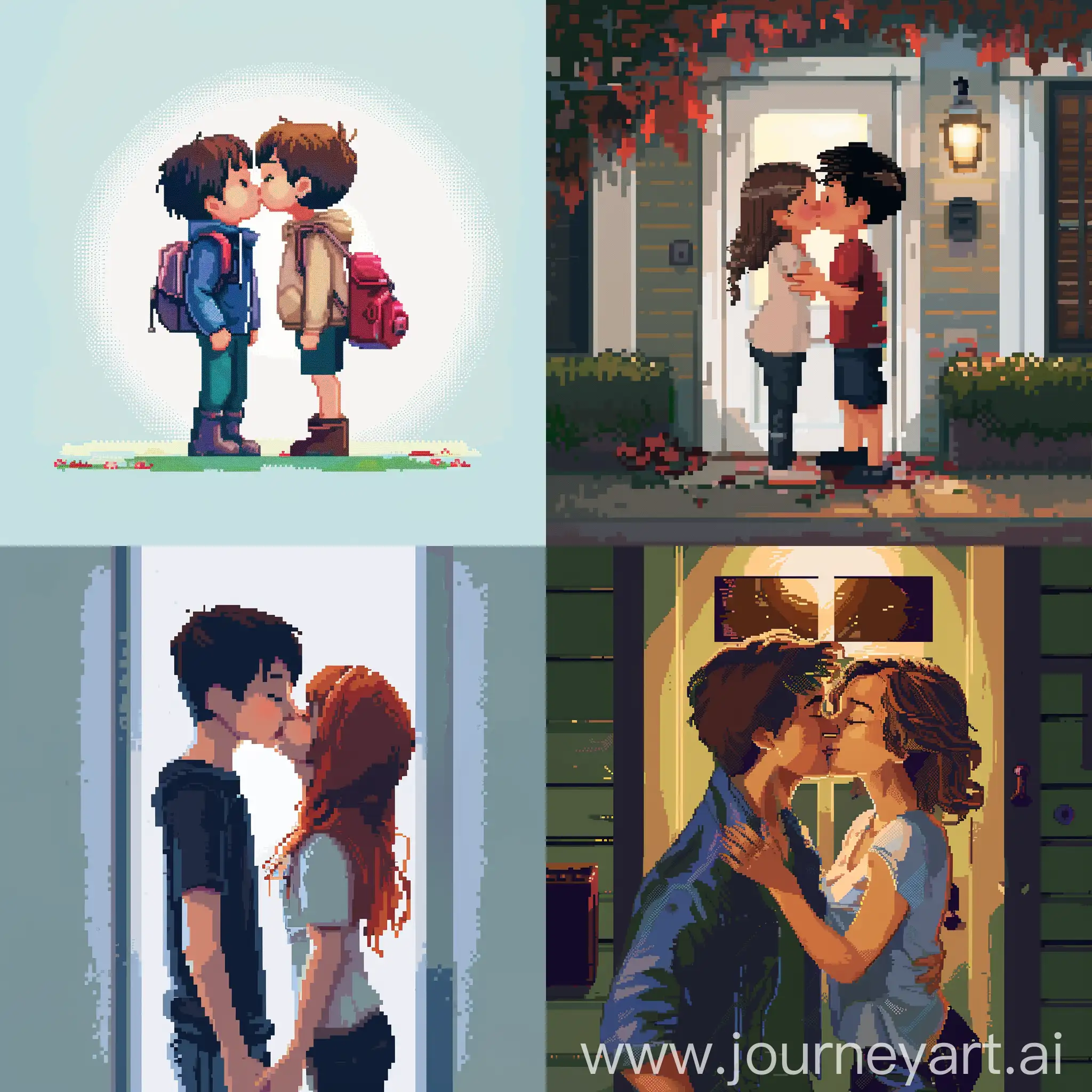 Pixel-Style-Boy-Kissing-Girl-Simple-and-Sweet-Digital-Romance