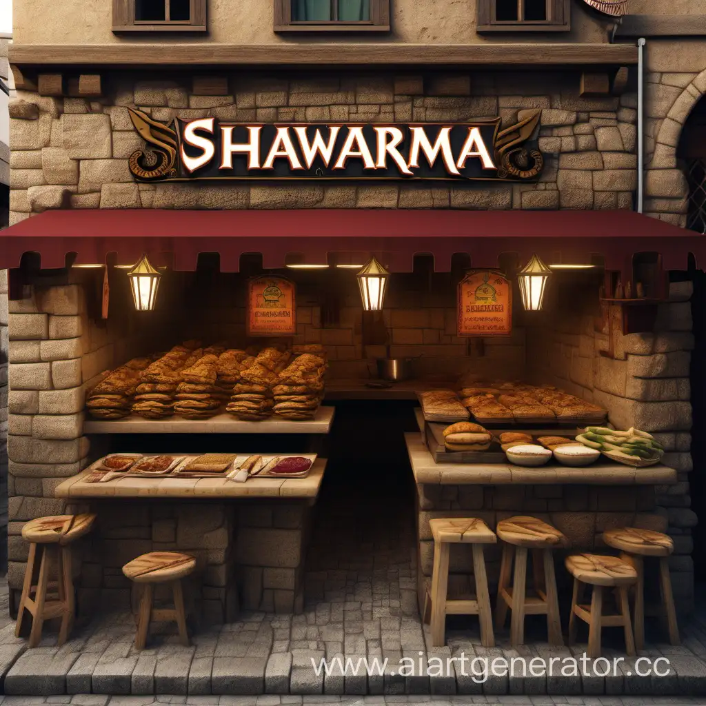 Medieval-Shawarma-Shop-Tasty-Treats-in-a-Historical-Setting