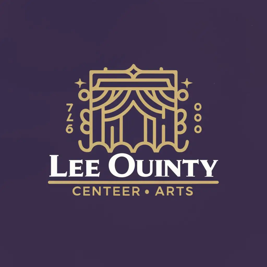 a logo design,with the text "Lee County Center for the Arts", main symbol:theatre,Moderate,be used in Entertainment industry,clear background
