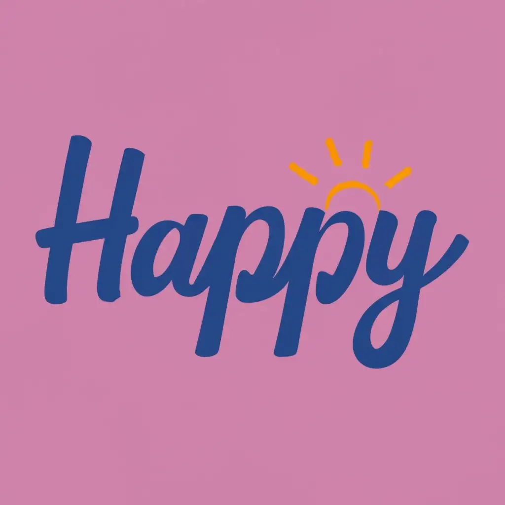 logo, Happy, with the text "Happy", typography, be used in Technology industry