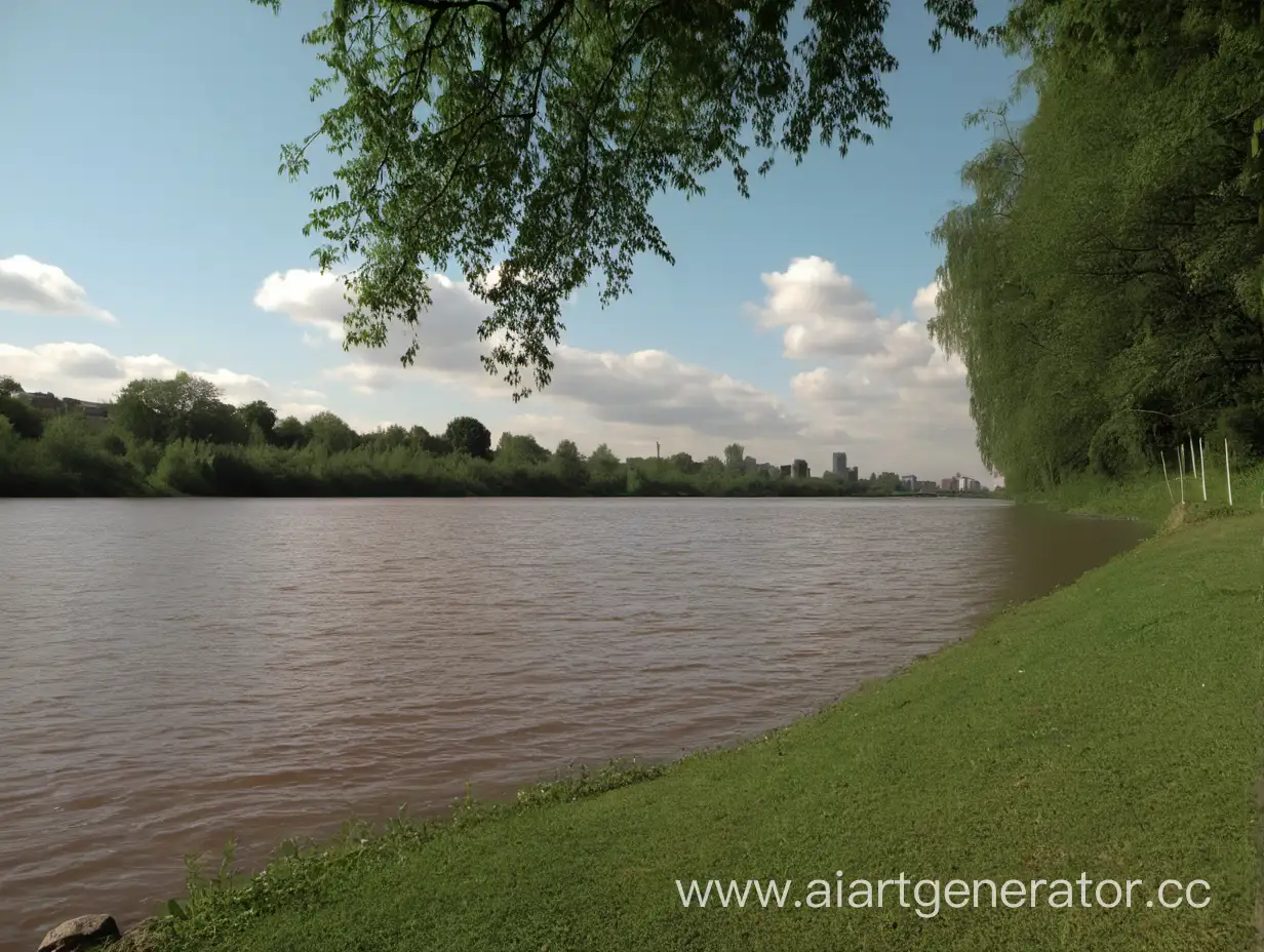 Tranquil-River-Scene-View-from-the-Shore