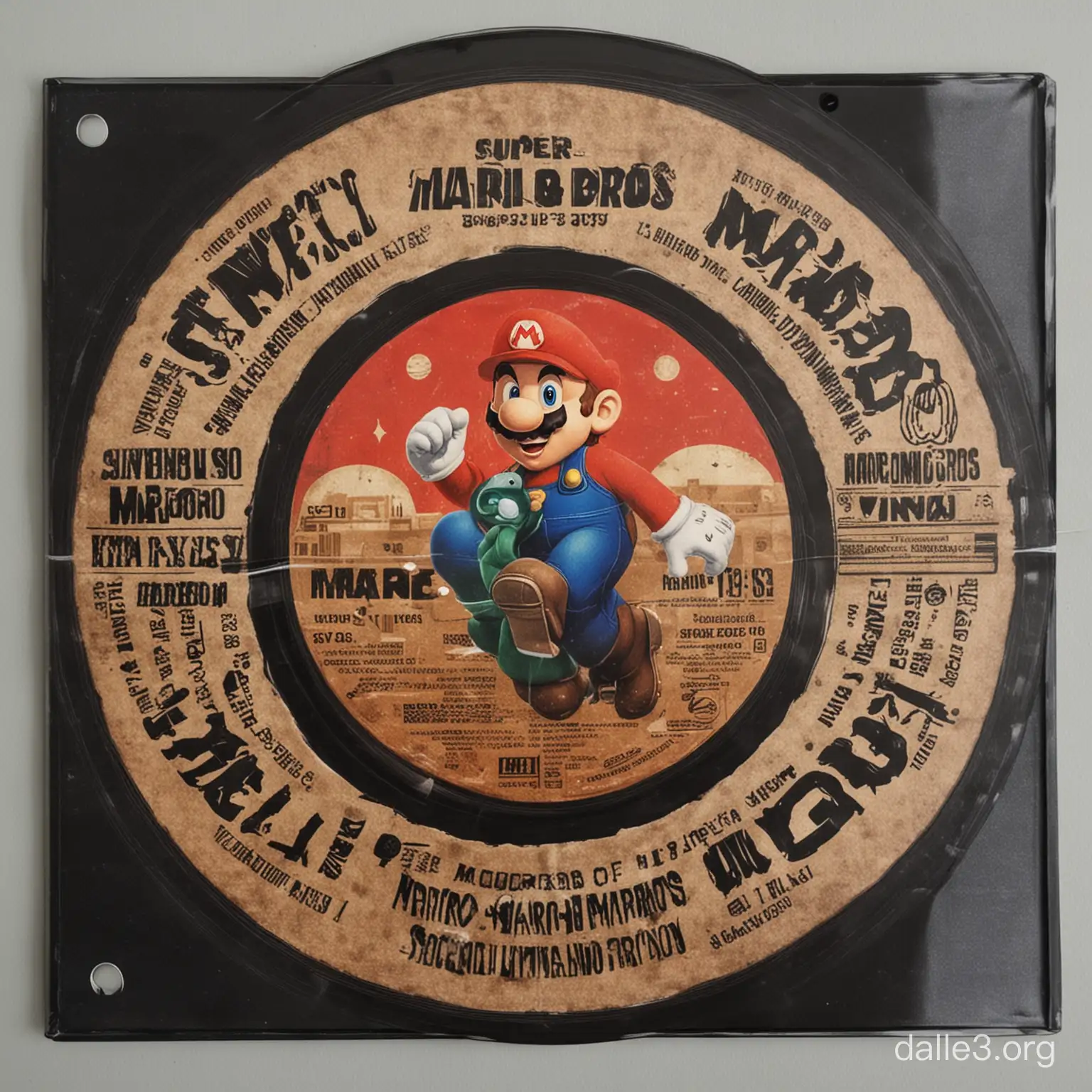 Disco in vinile super Mario Bros