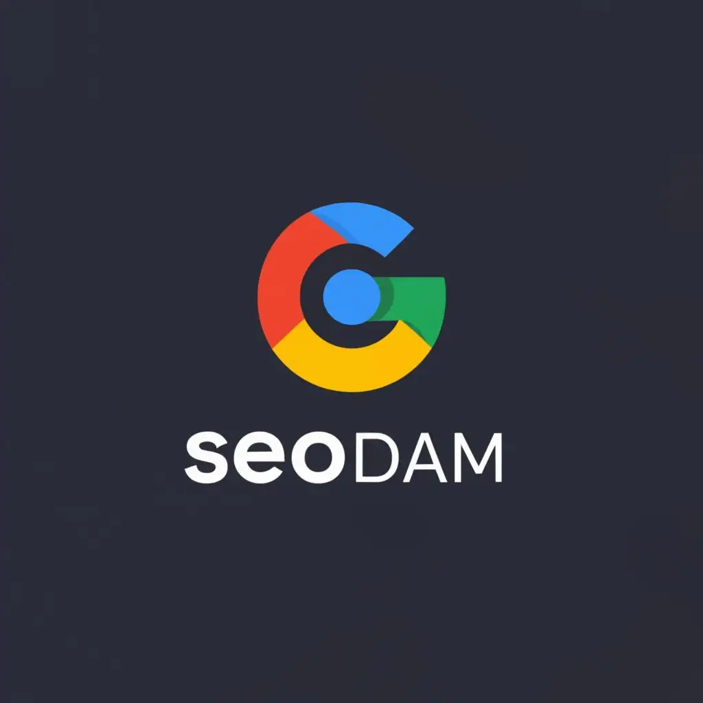 a logo design,with the text "seoadam", main symbol:google, seo,Minimalistic,be used in Internet industry,clear background