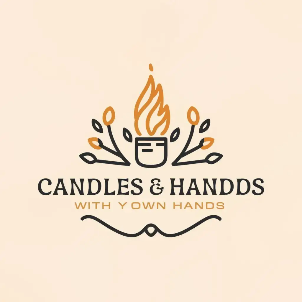 LOGO-Design-For-Candles-with-Your-Own-Hands-Elegant-and-Creative-Symbol-for-Beauty-Spa-Industry