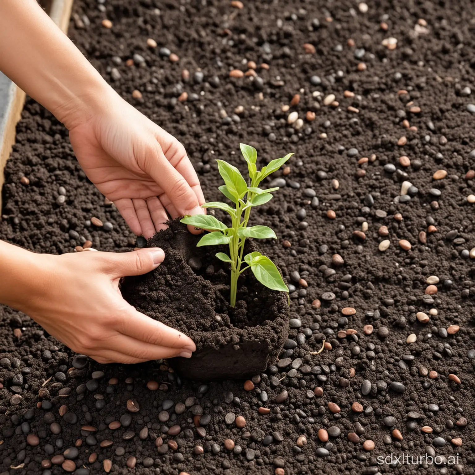 Plant seeds - seedlings - fertilize - harvest