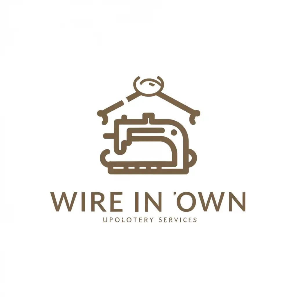 a logo design,with the text "Wire in town", main symbol:Workshop of sewing and upholstery,Moderate,be used in Nonprofit industry,clear background