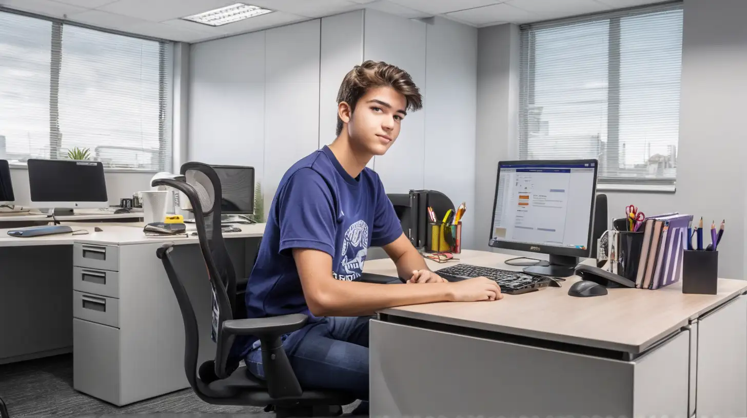 Young European Office Trainee