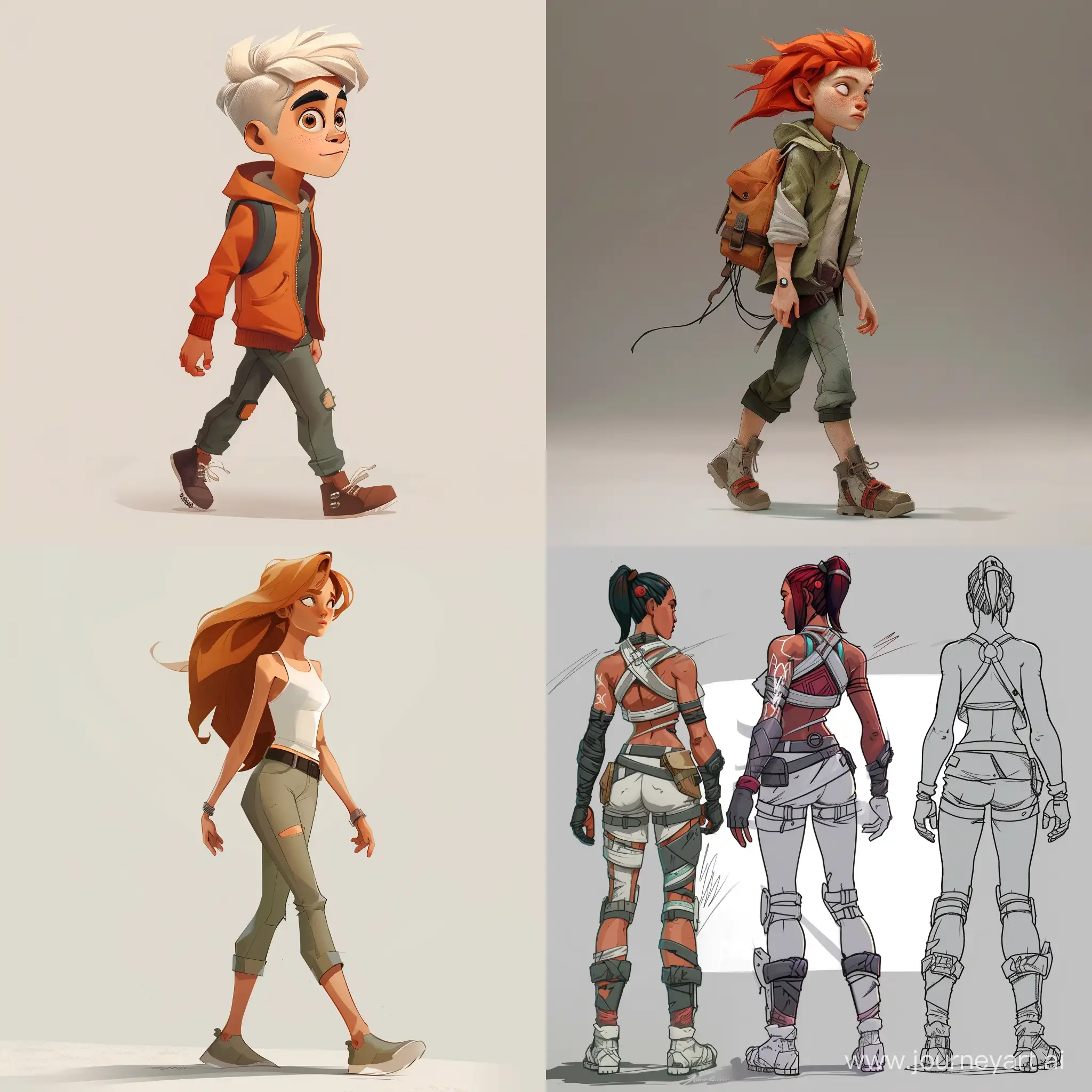 game art, character, walking animation, sheet