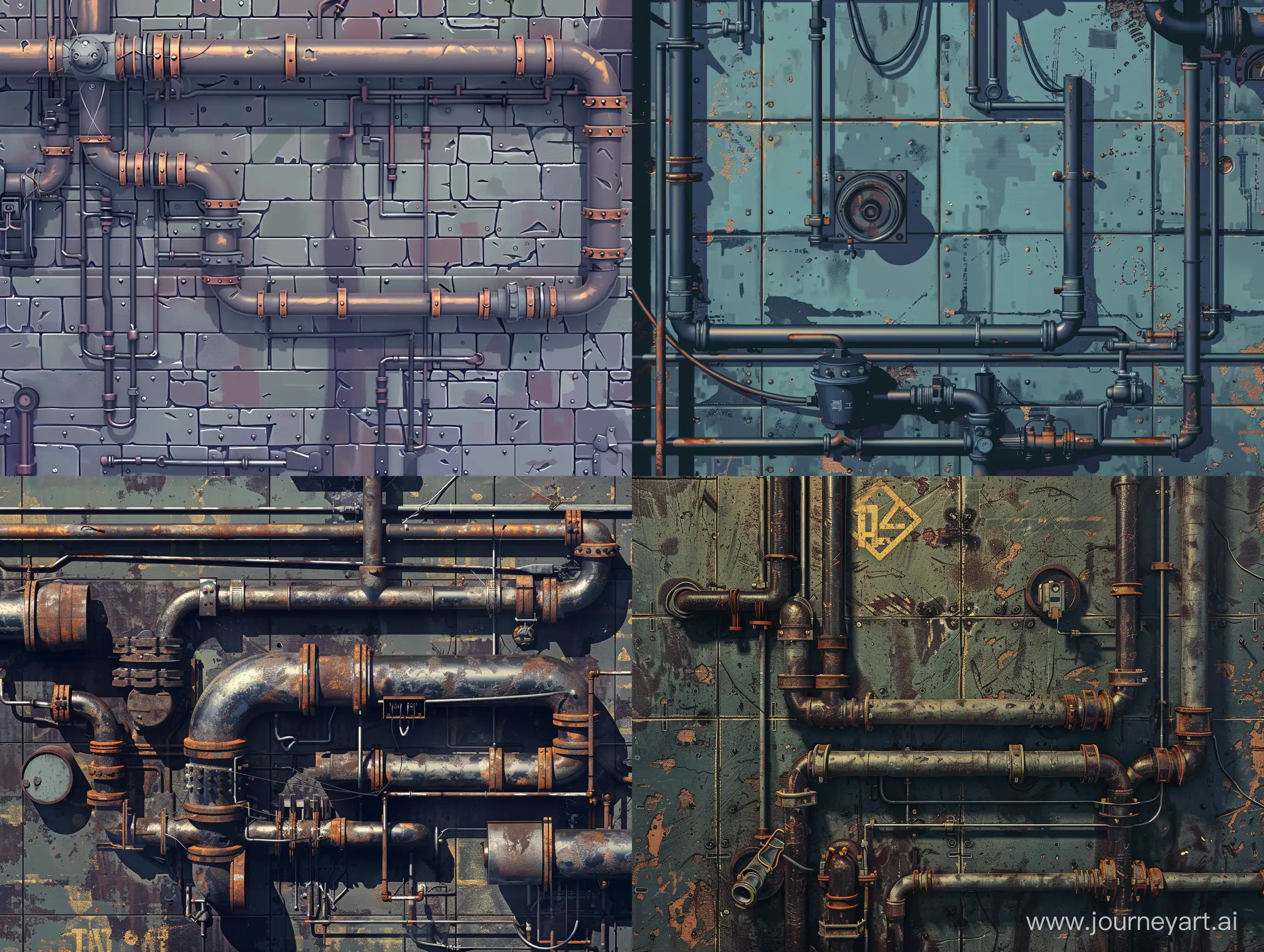 Industrial-Steel-Pipes-and-Wires-Minimalist-PostApocalyptic-2D-Platformer-Sprites
