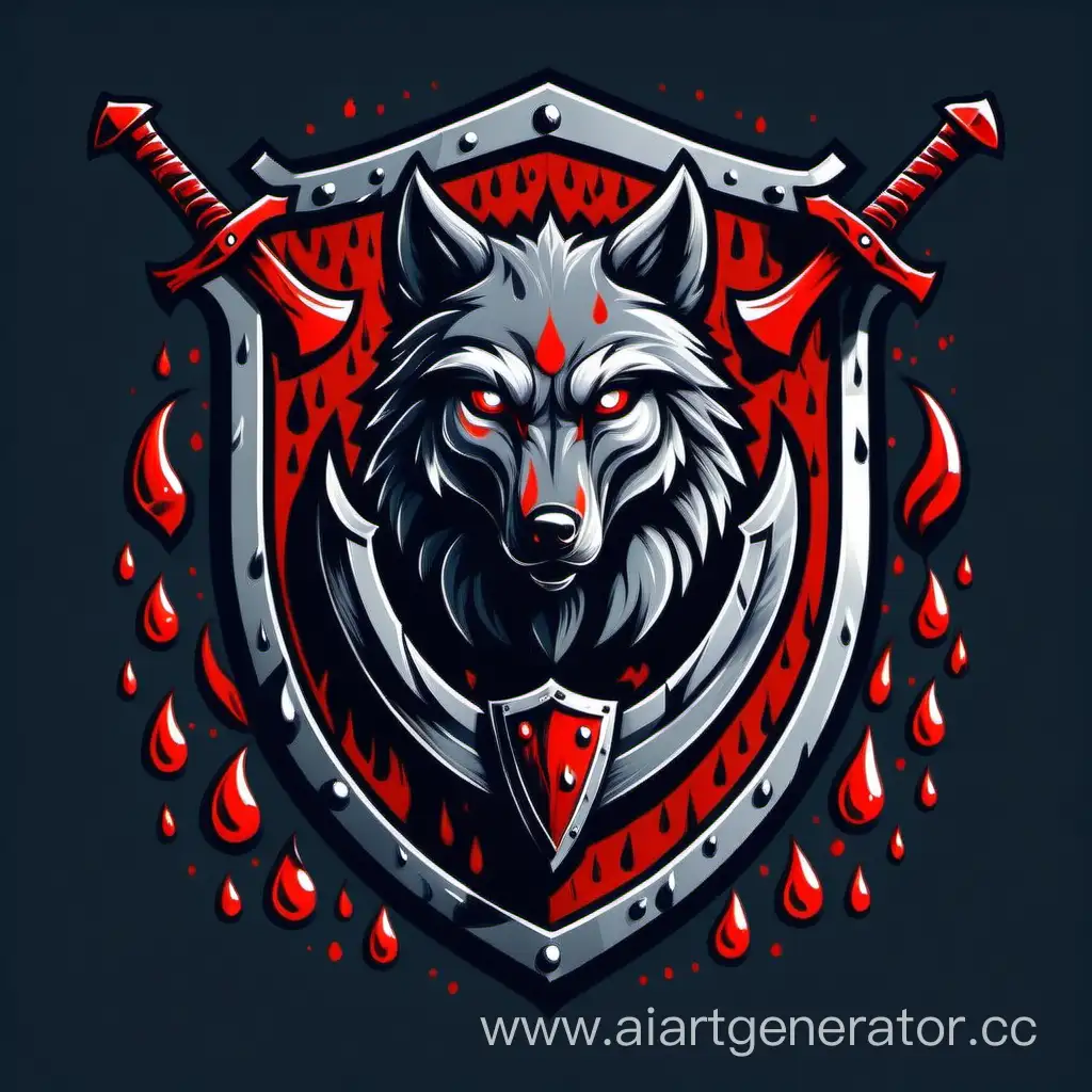 Minimalist-Shield-Emblem-with-Crossed-Axes-and-Bloody-Wolf