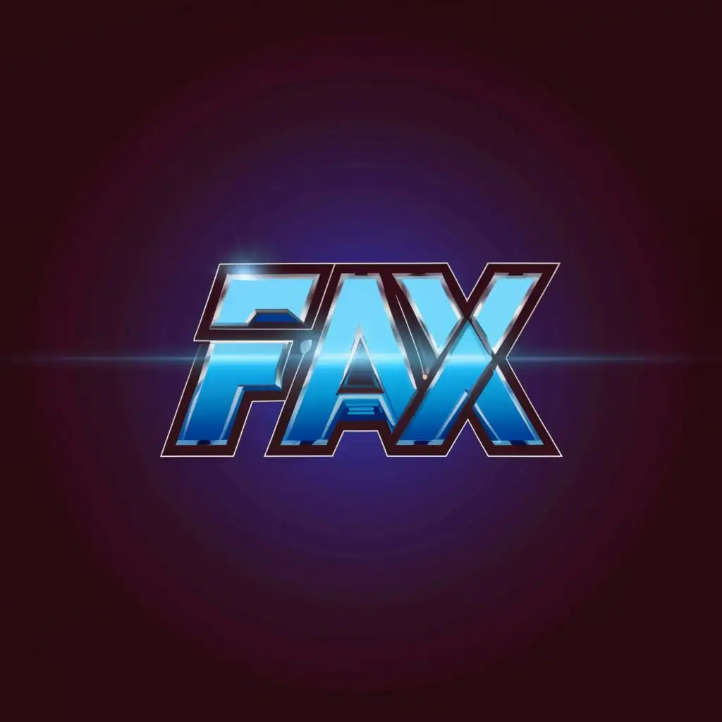 a logo design,with the text "FAX", main symbol:An evil robot,Moderate,be used in Entertainment industry,clear background