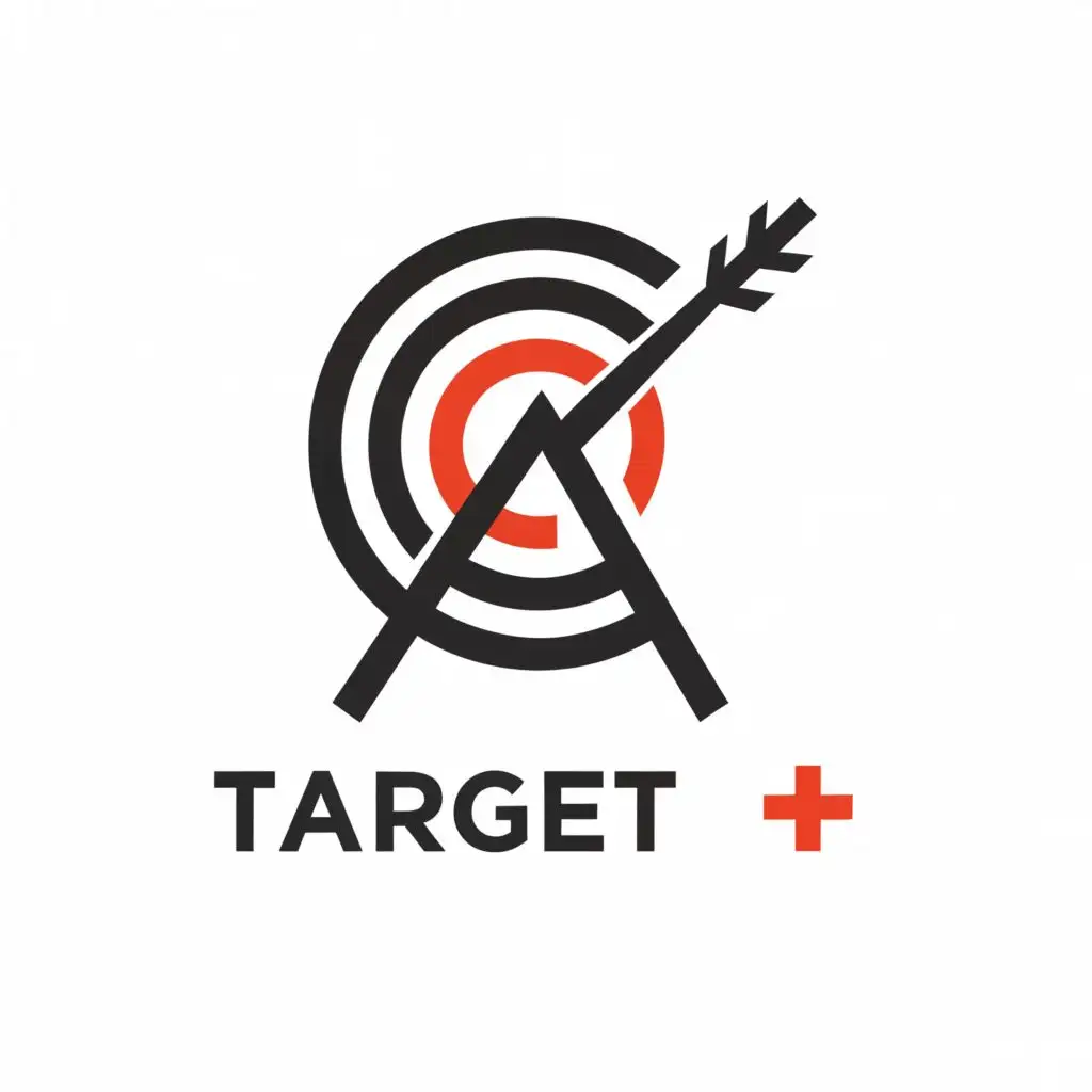 a logo design,with the text "TARGET A+", main symbol:TARGET A+,Moderate,clear background