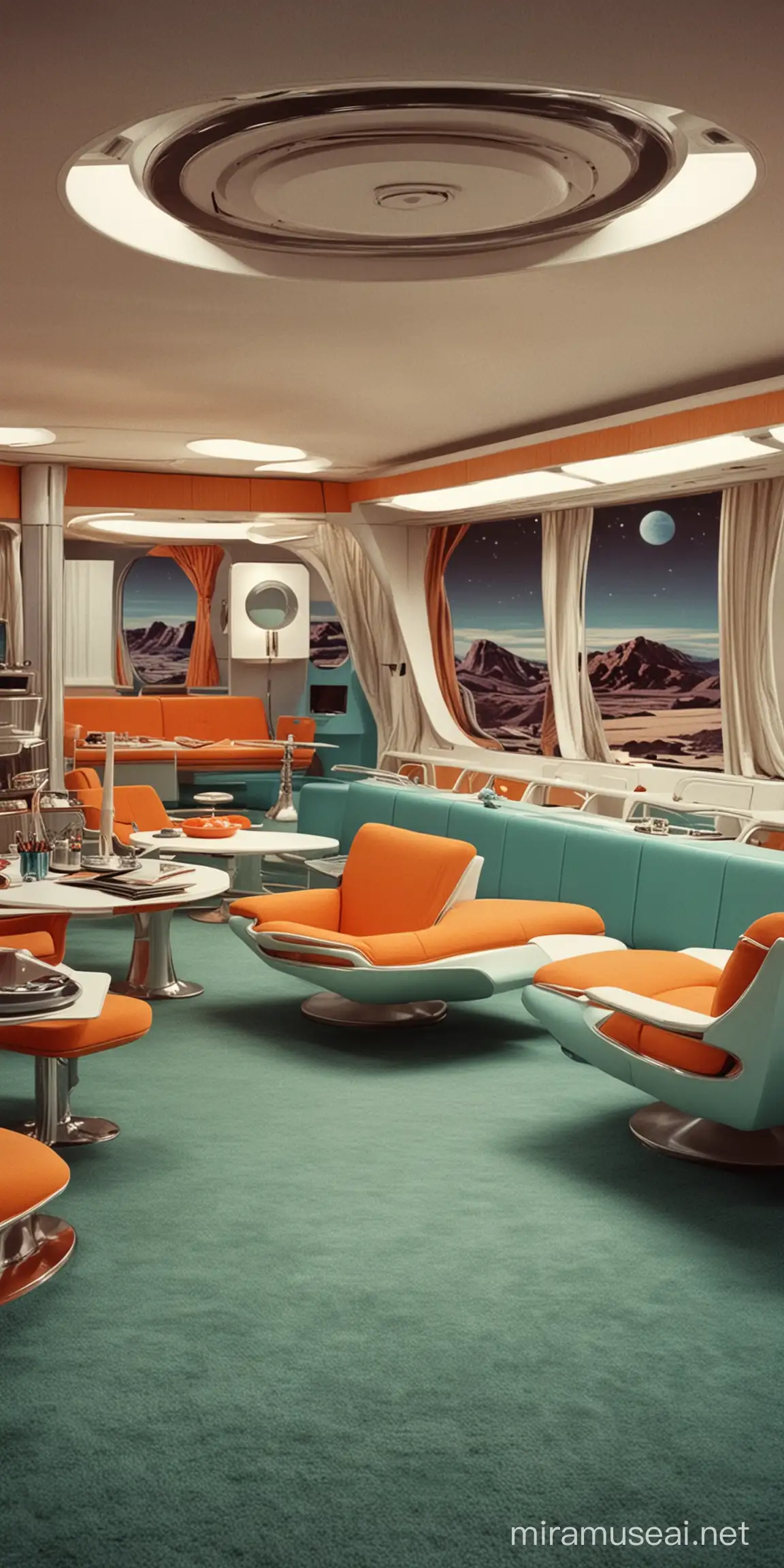 1960s space age interior background