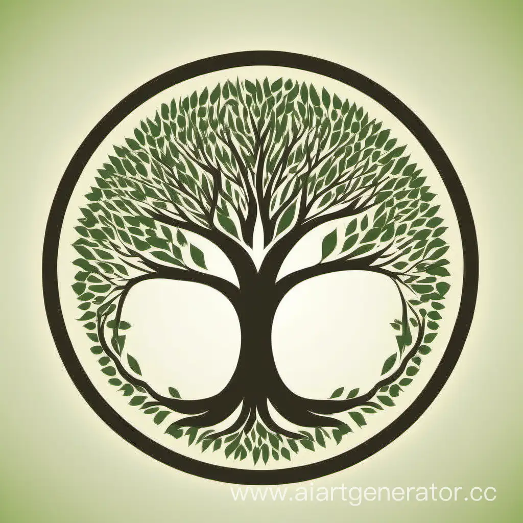 дерево в круге, логотип