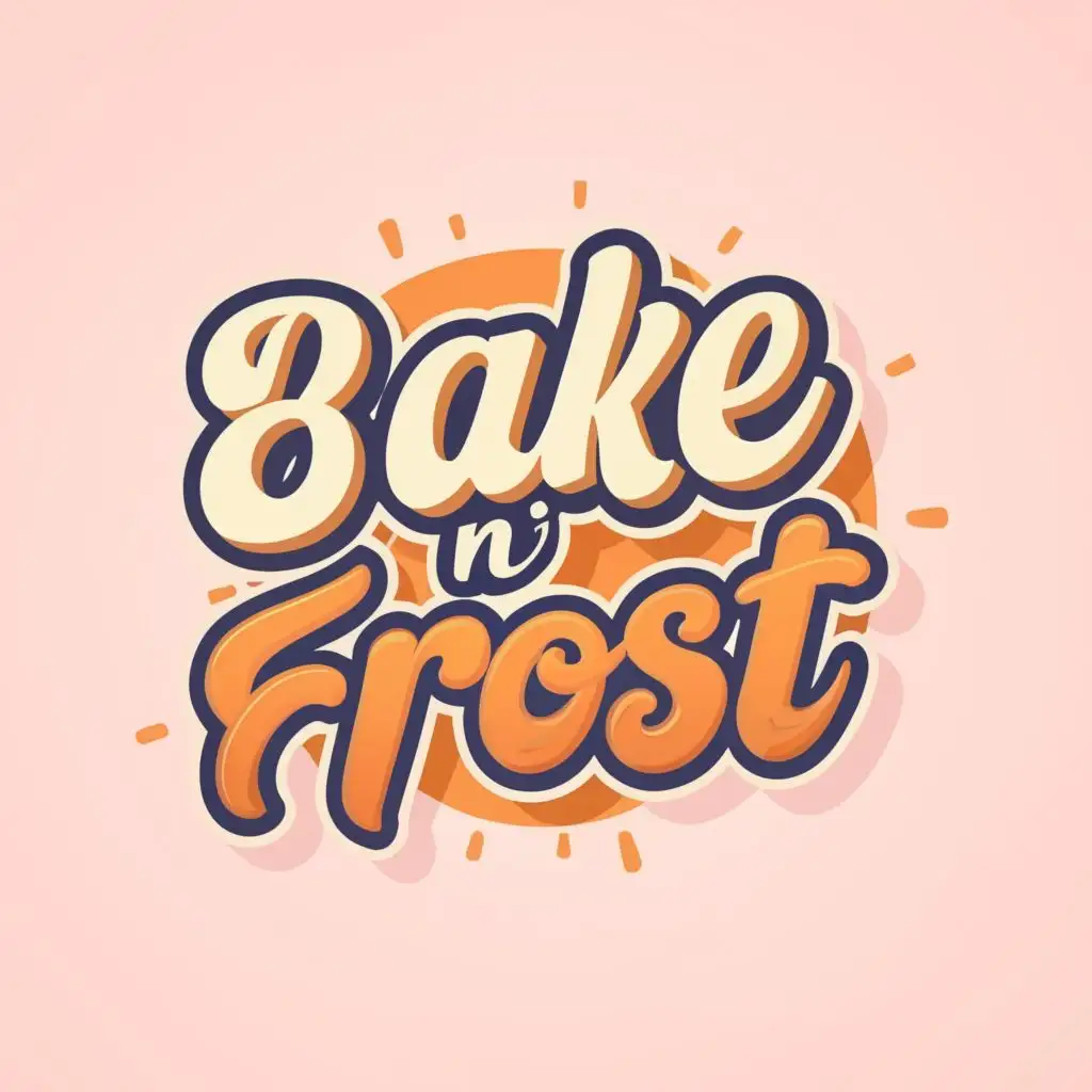 logo, Be smile., with the text "Bake N Frost", typography
