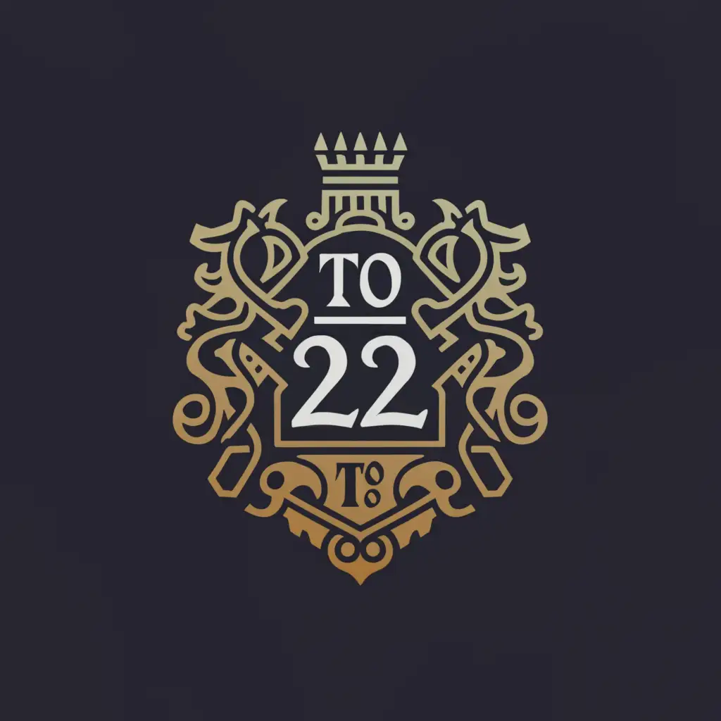 a logo design,with the text "TO 22", main symbol:The Middle Ages,complex,clear background