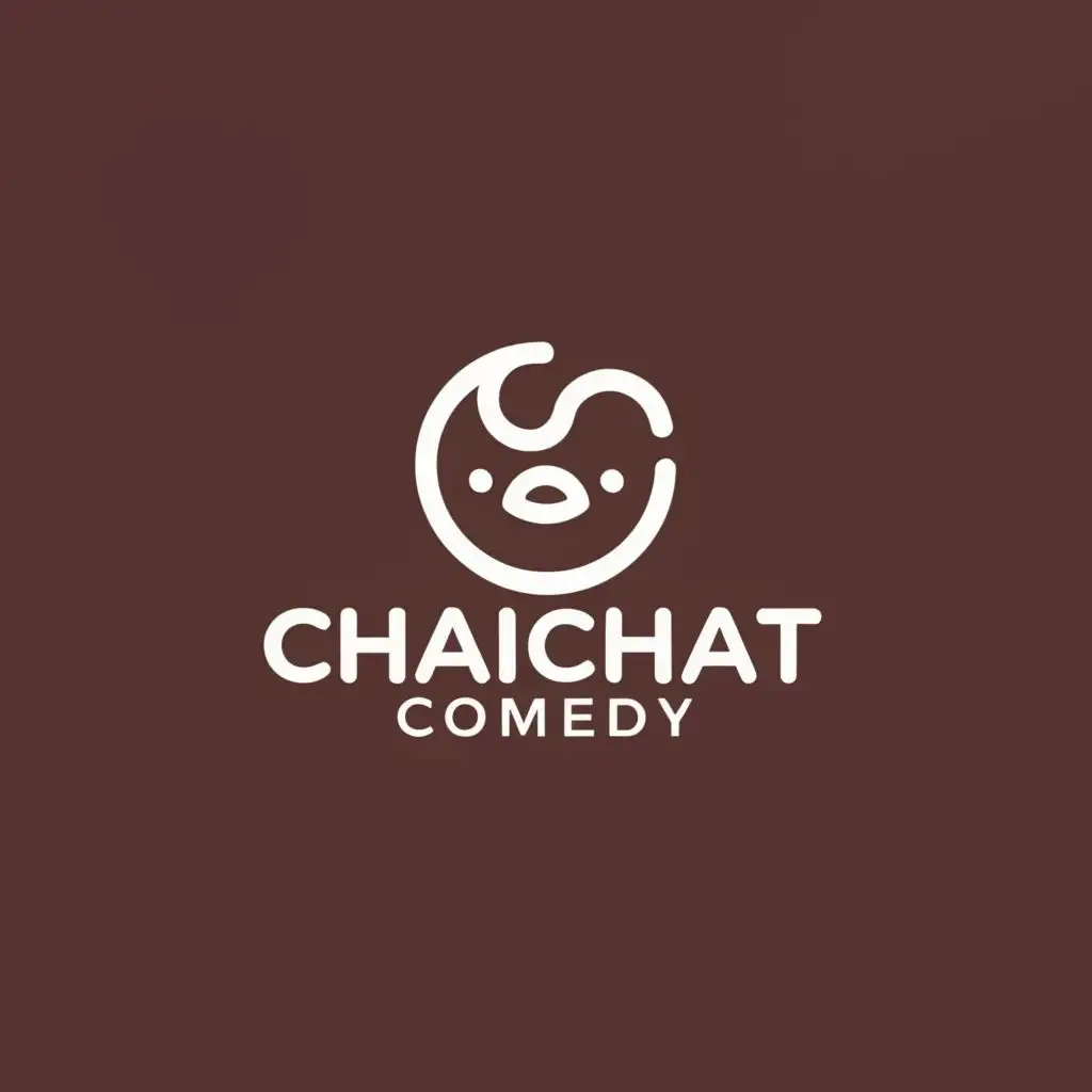 a logo design,with the text "ChaiChatComedy", main symbol:C in the shape of smiling face,Moderate,be used in Entertainment industry,clear background