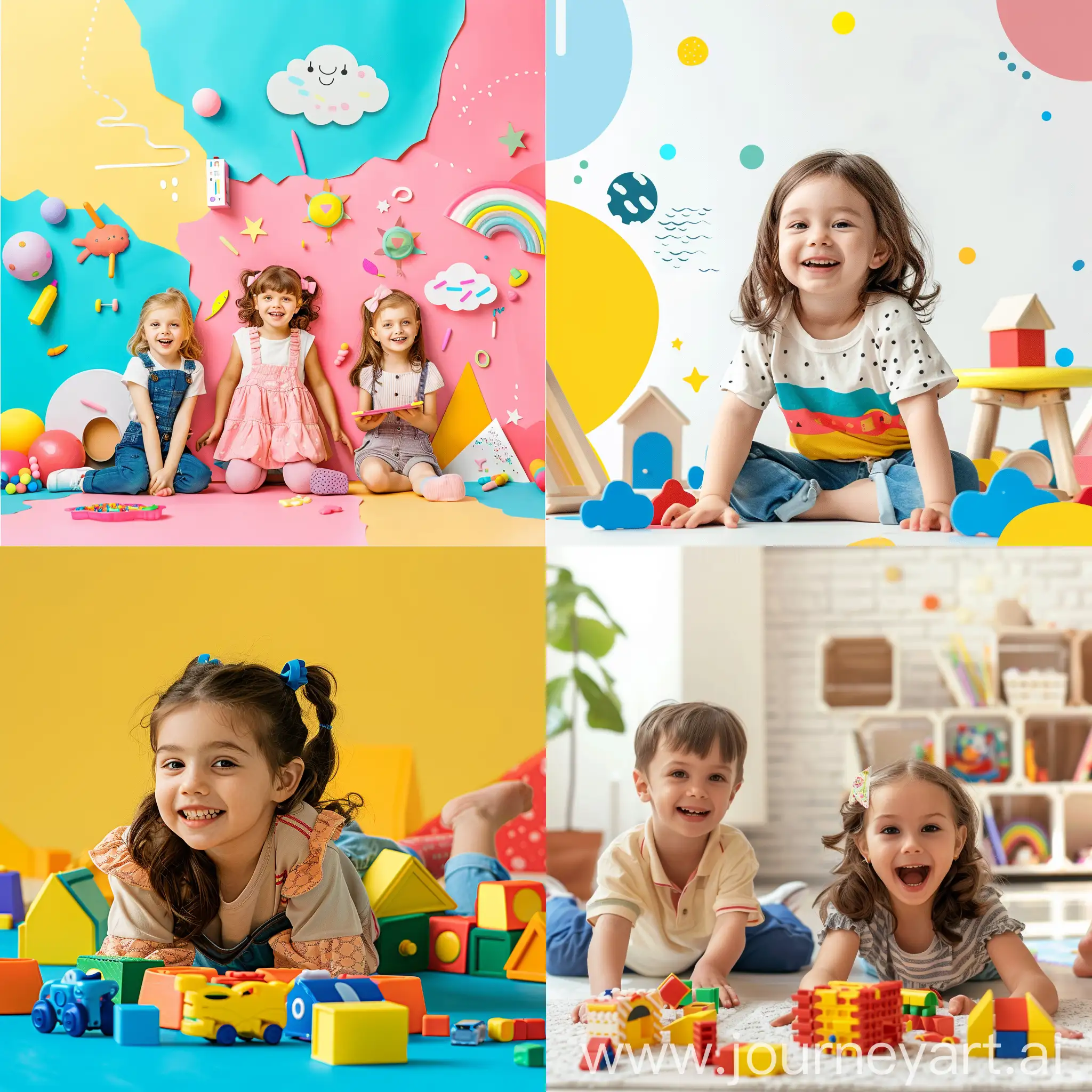 geneate a website banner for children products