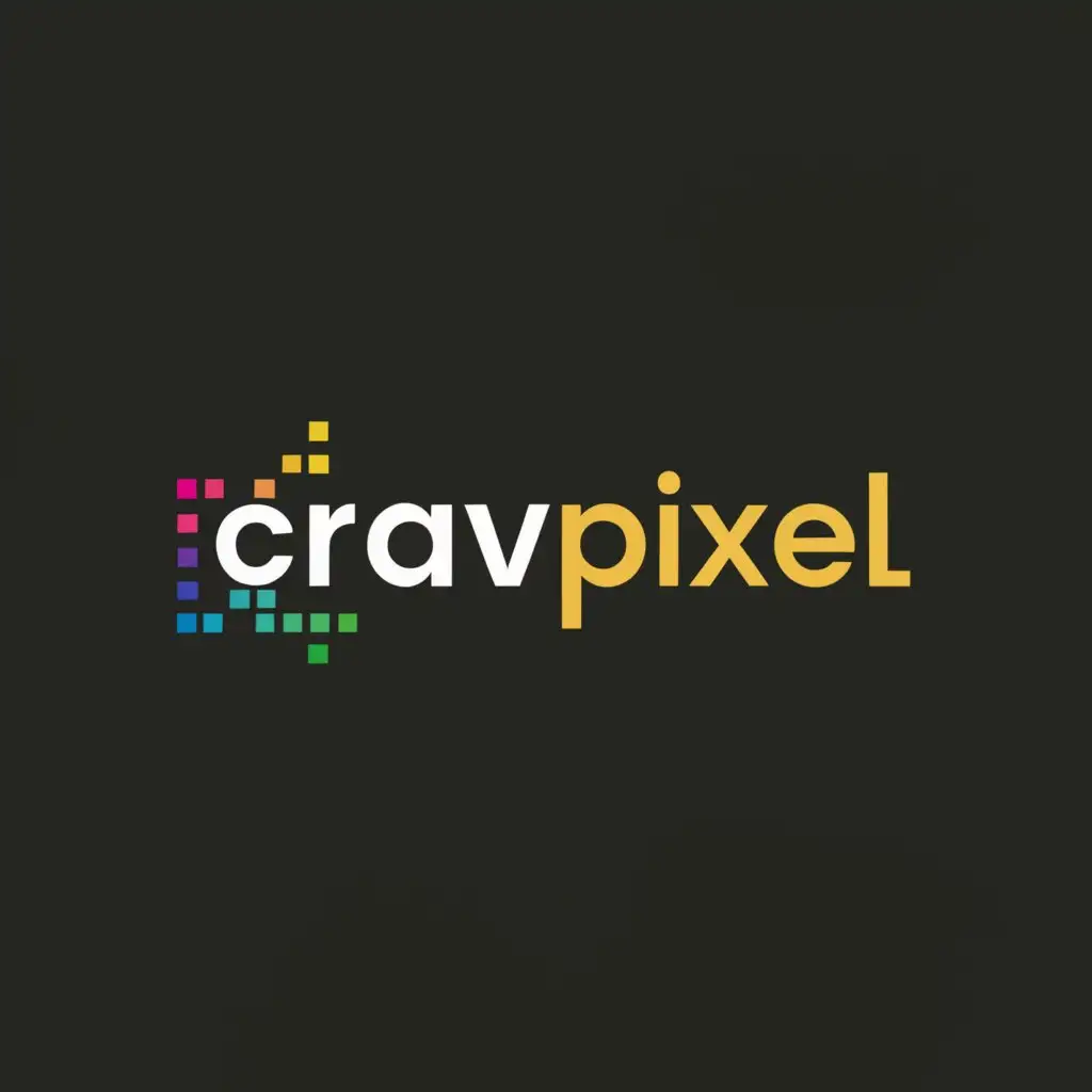 a logo design,with the text "CravPixel", main symbol:Pixel,Minimalistic,be used in Internet industry,clear background