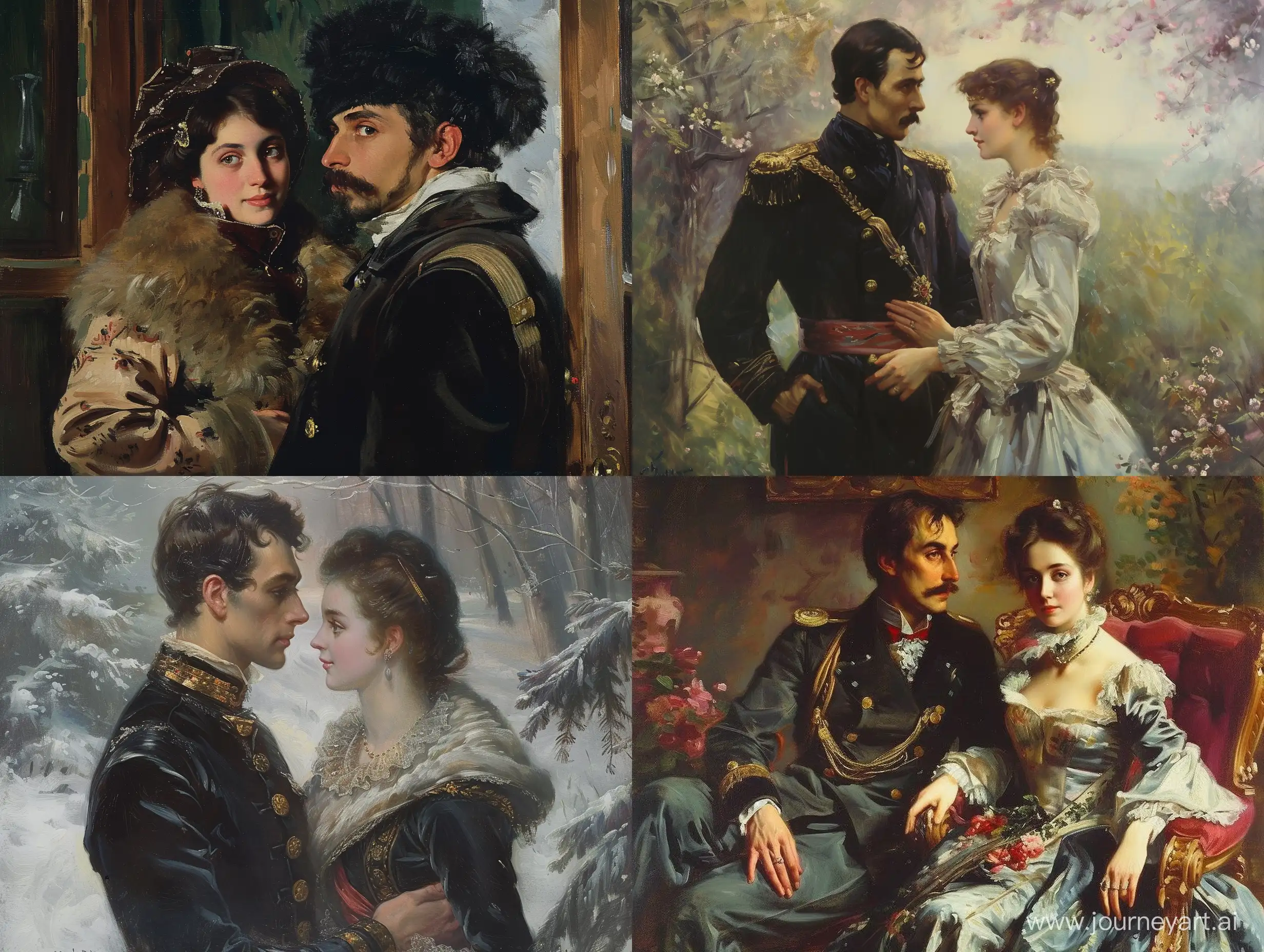 Anna-Karenina-and-Vronsky-Romantic-Encounter-Painting-by-Shishkin