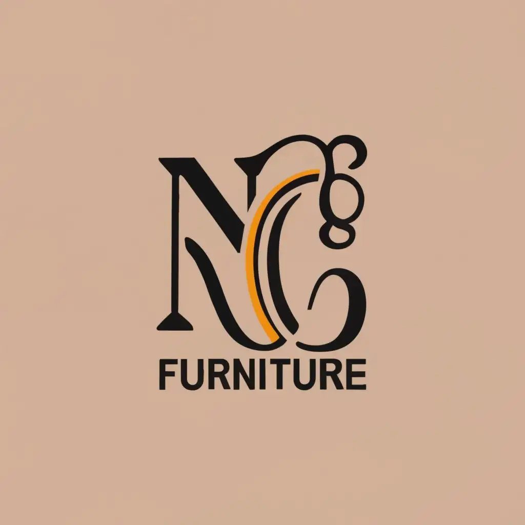 logo, NC Furniture نعيم کارپیٹ سندیدن برحد  naeem carpet SDN BHD, with the text "NC FURNITURE", typography