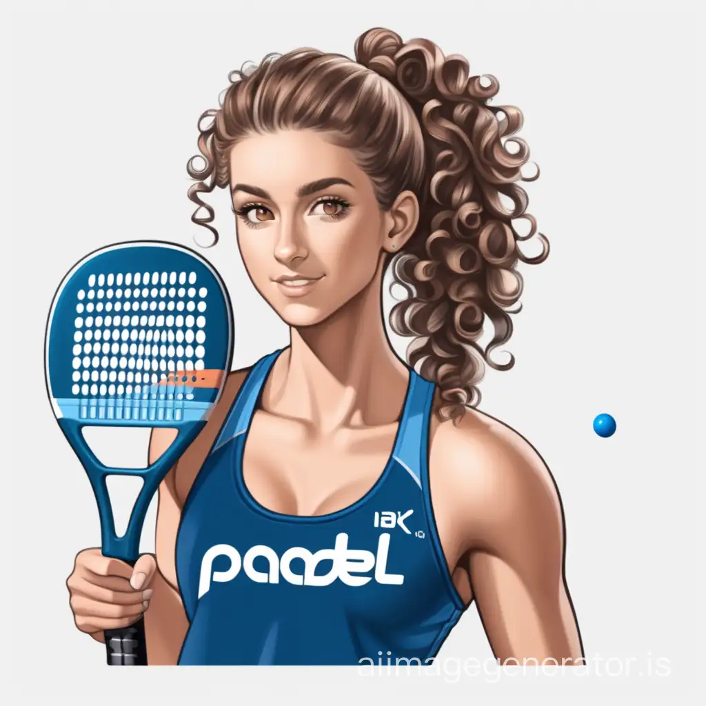 Curly-Haired-Female-Padel-Player-Logo-Design-in-8K-Resolution